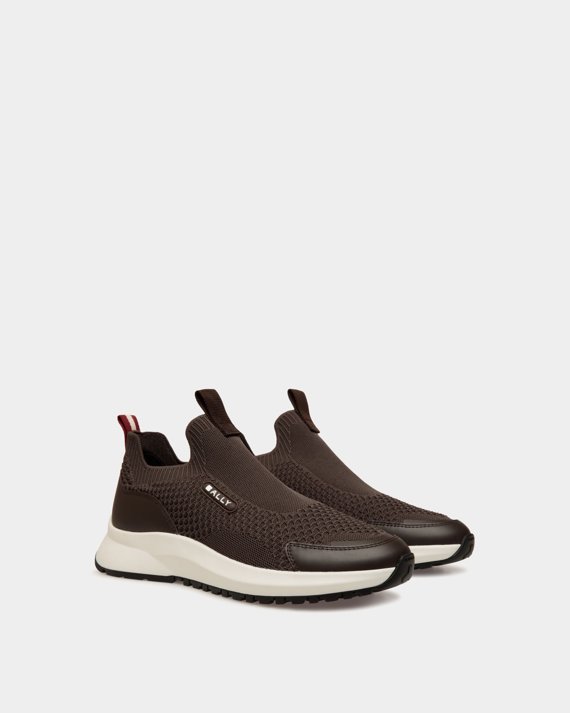 Sneaker Outline In Maglia Color Ebano - Uomo - Bally - 03