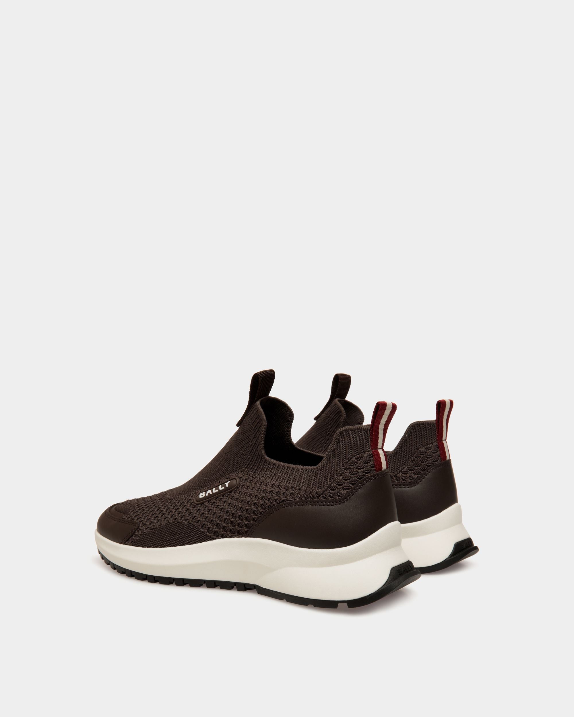 Sneaker Outline In Maglia Color Ebano - Uomo - Bally - 04