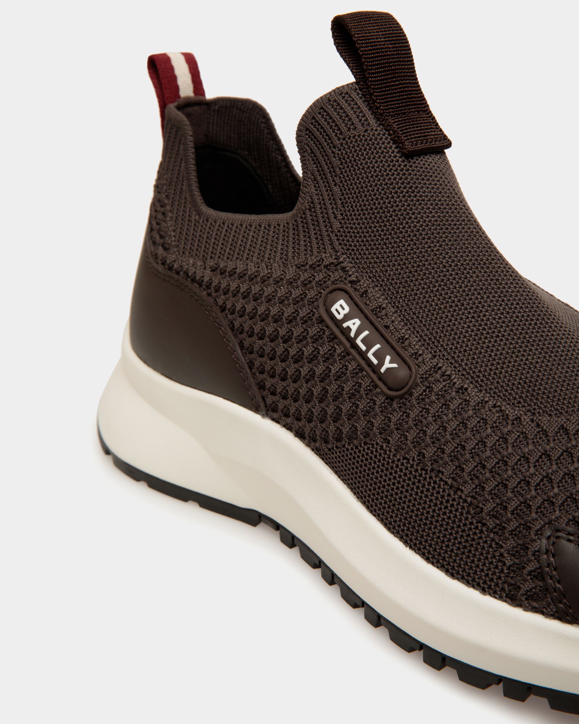 Sneaker Outline In Maglia Color Ebano - Uomo - Bally - 06