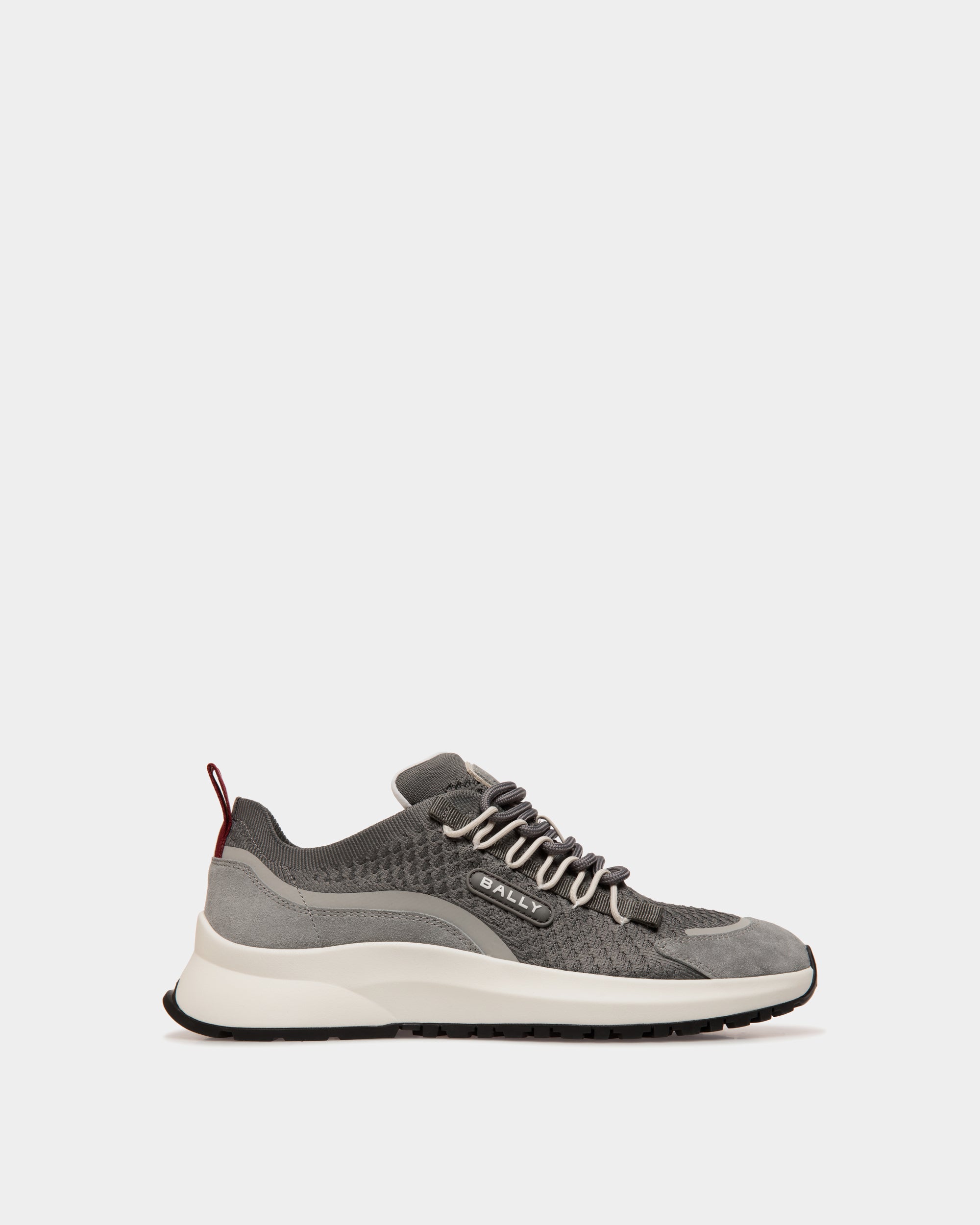 Sneaker Outline In Maglia Light Grey - Uomo - Bally - 01