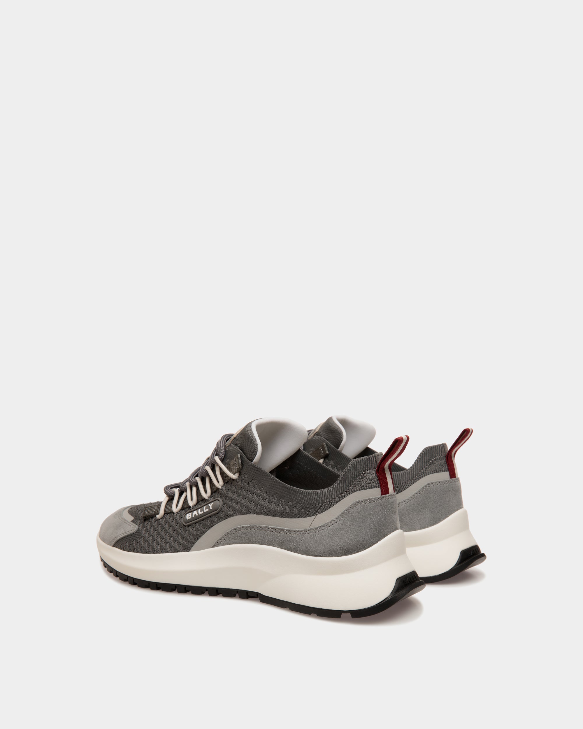 Sneaker Outline In Maglia Light Grey - Uomo - Bally - 03