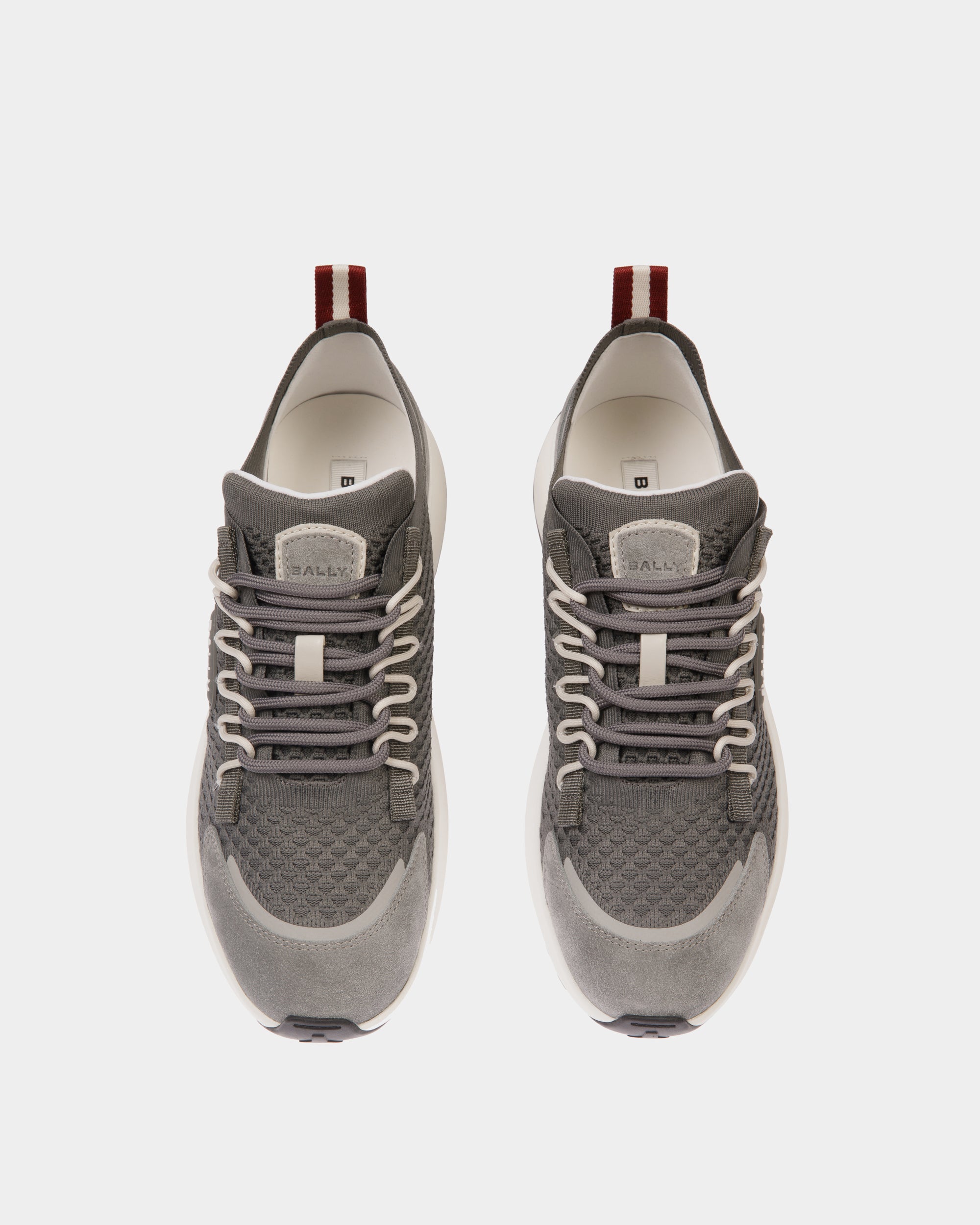 Sneaker Outline In Maglia Light Grey - Uomo - Bally - 04