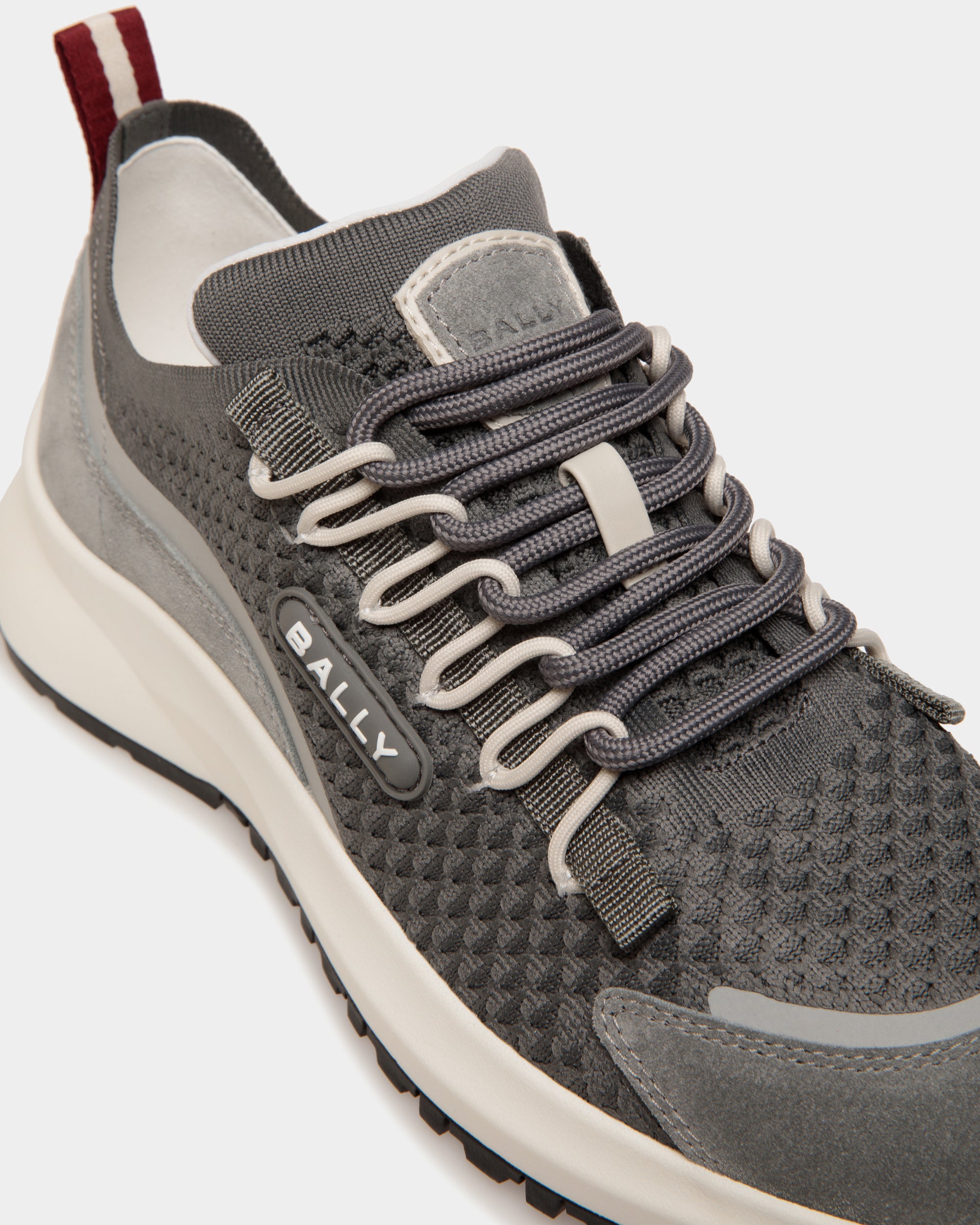 Sneaker Outline In Maglia Light Grey - Uomo - Bally - 05