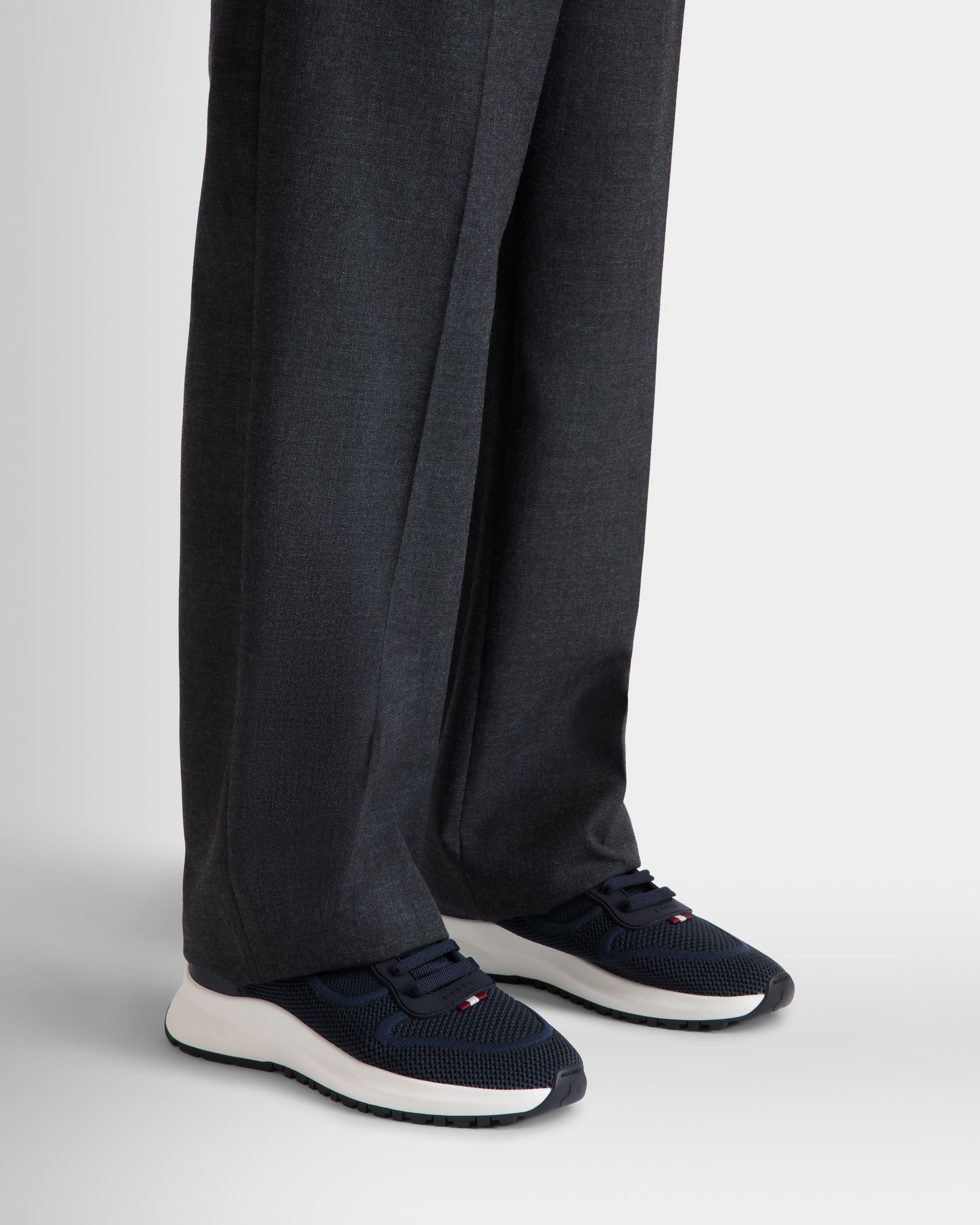 Sneaker Outline In Maglia Navy Blue - Uomo - Bally - 02