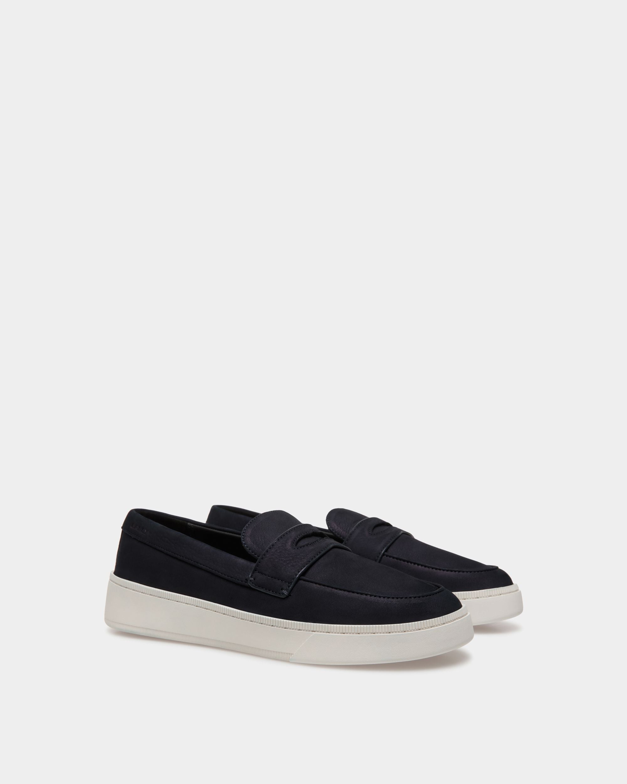 Sneaker Raise In Nabuk Navy Blue - Uomo - Bally - 02