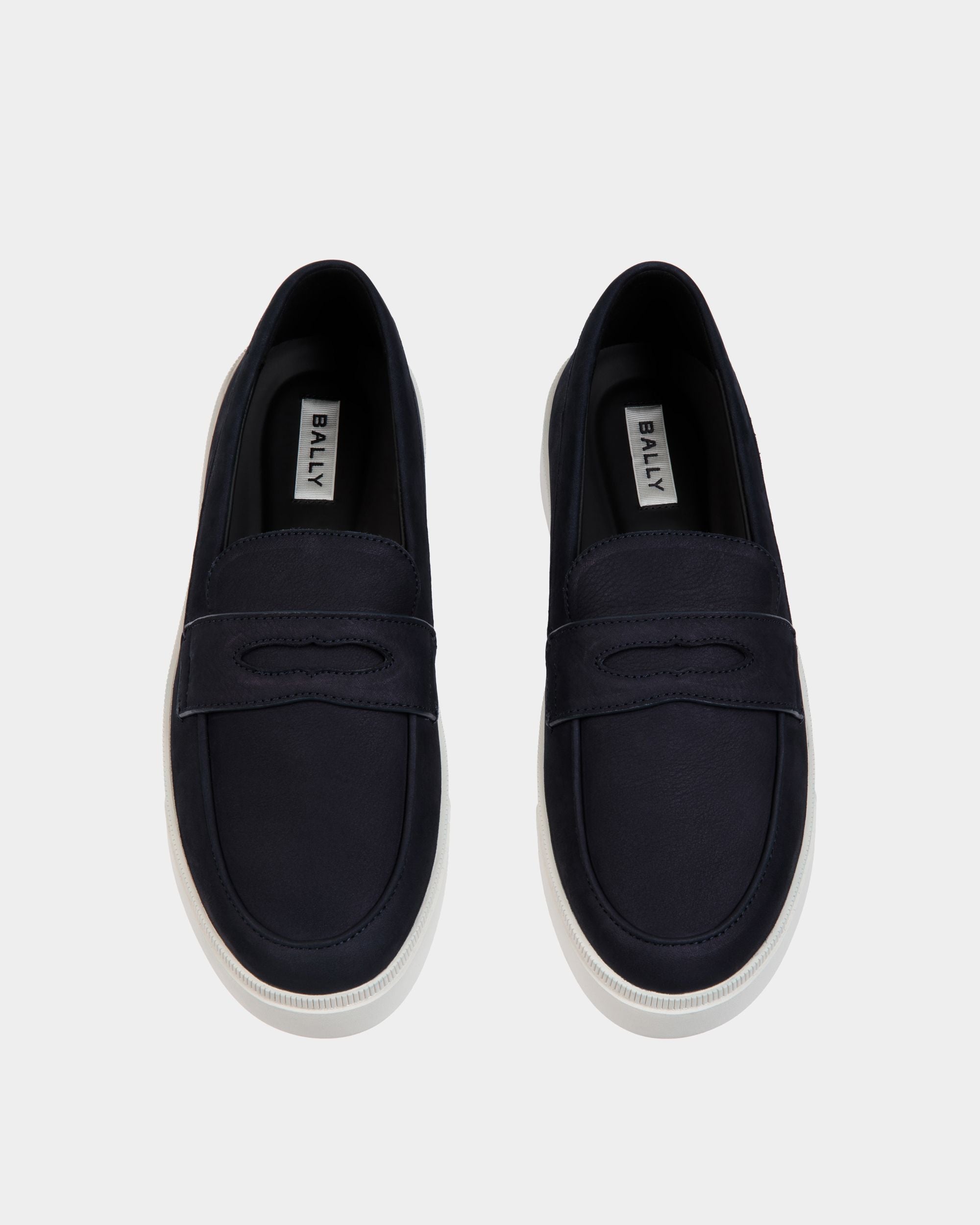 Sneaker Raise In Nabuk Navy Blue - Uomo - Bally - 04