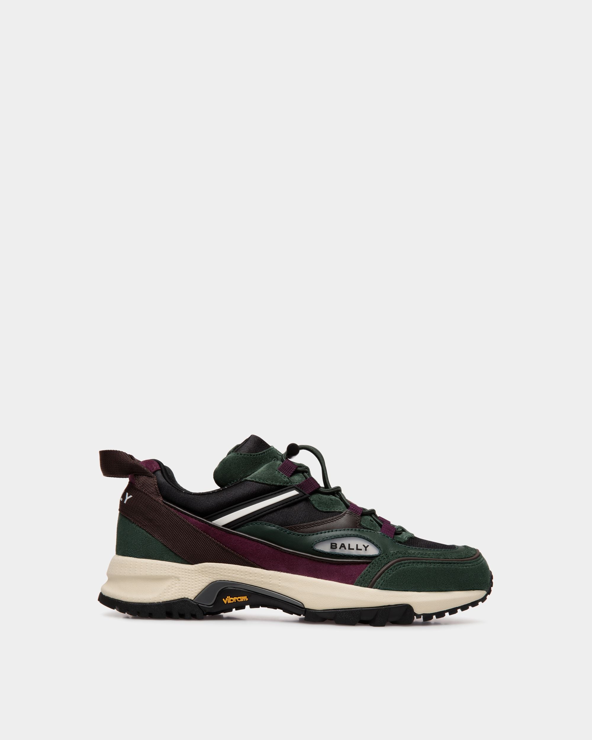 Sneaker Faster In Pelle Bottle Green E Nylon - Uomo - Bally - 01