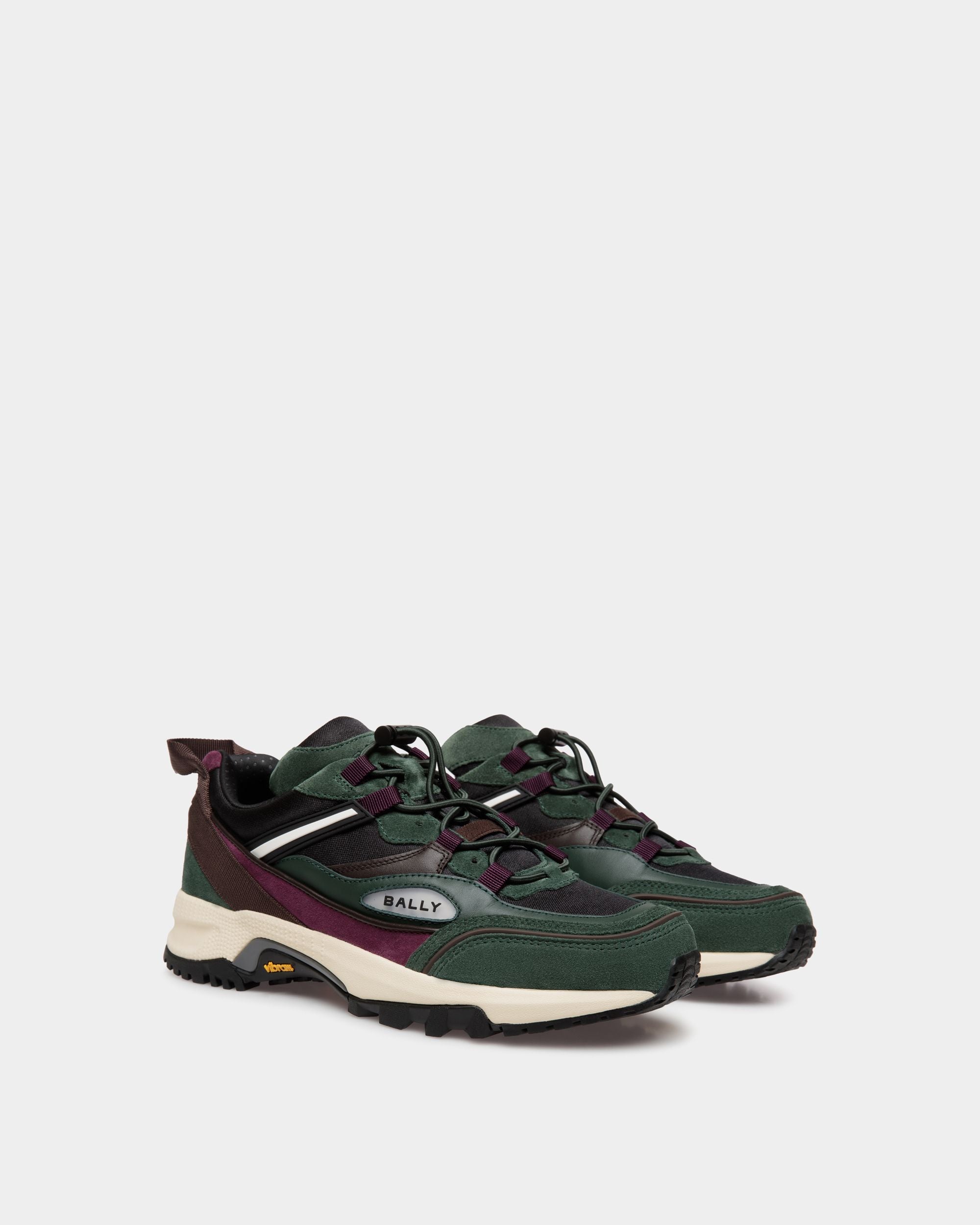 Sneaker Faster In Pelle Bottle Green E Nylon - Uomo - Bally - 02
