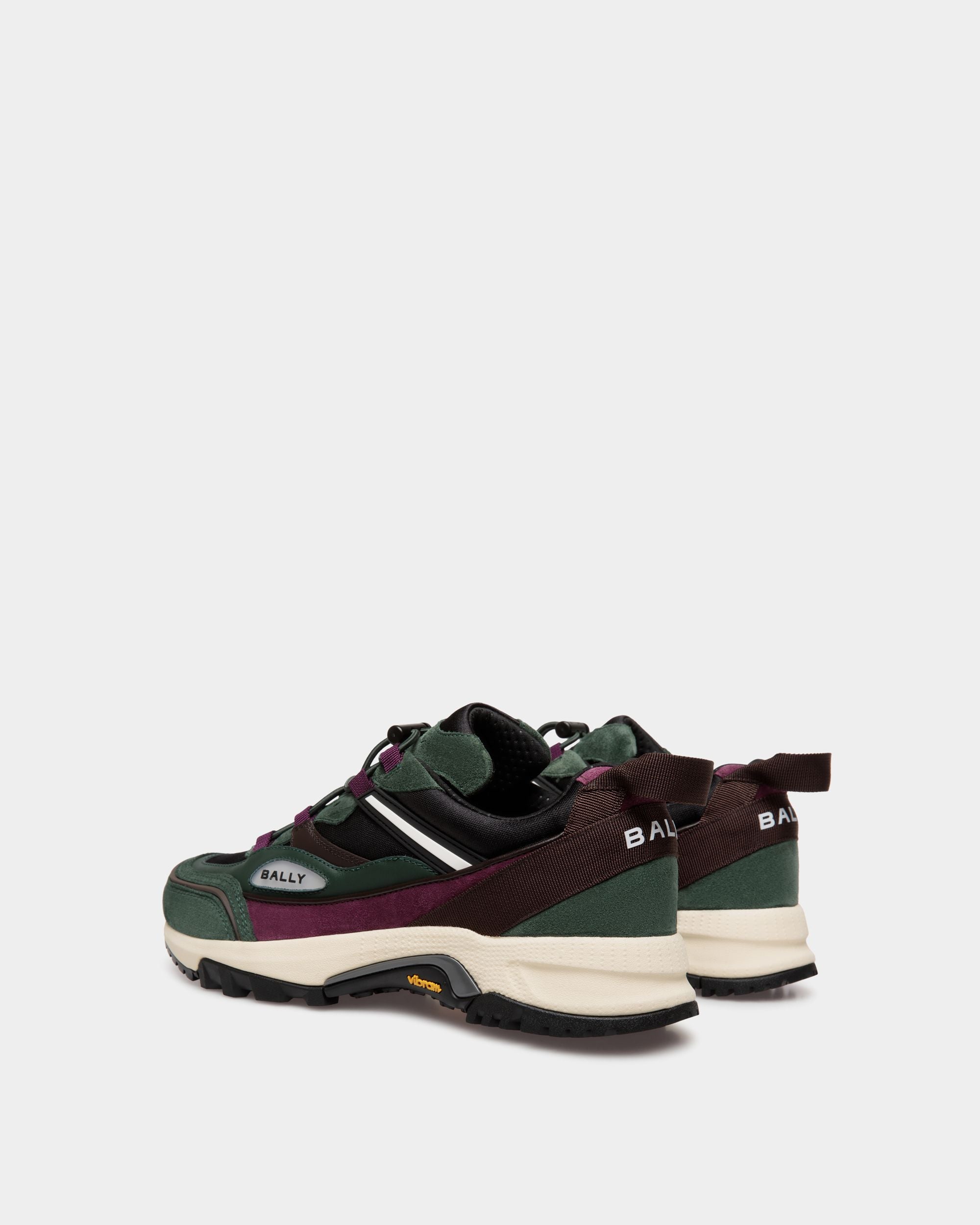 Sneaker Faster In Pelle Bottle Green E Nylon - Uomo - Bally - 03
