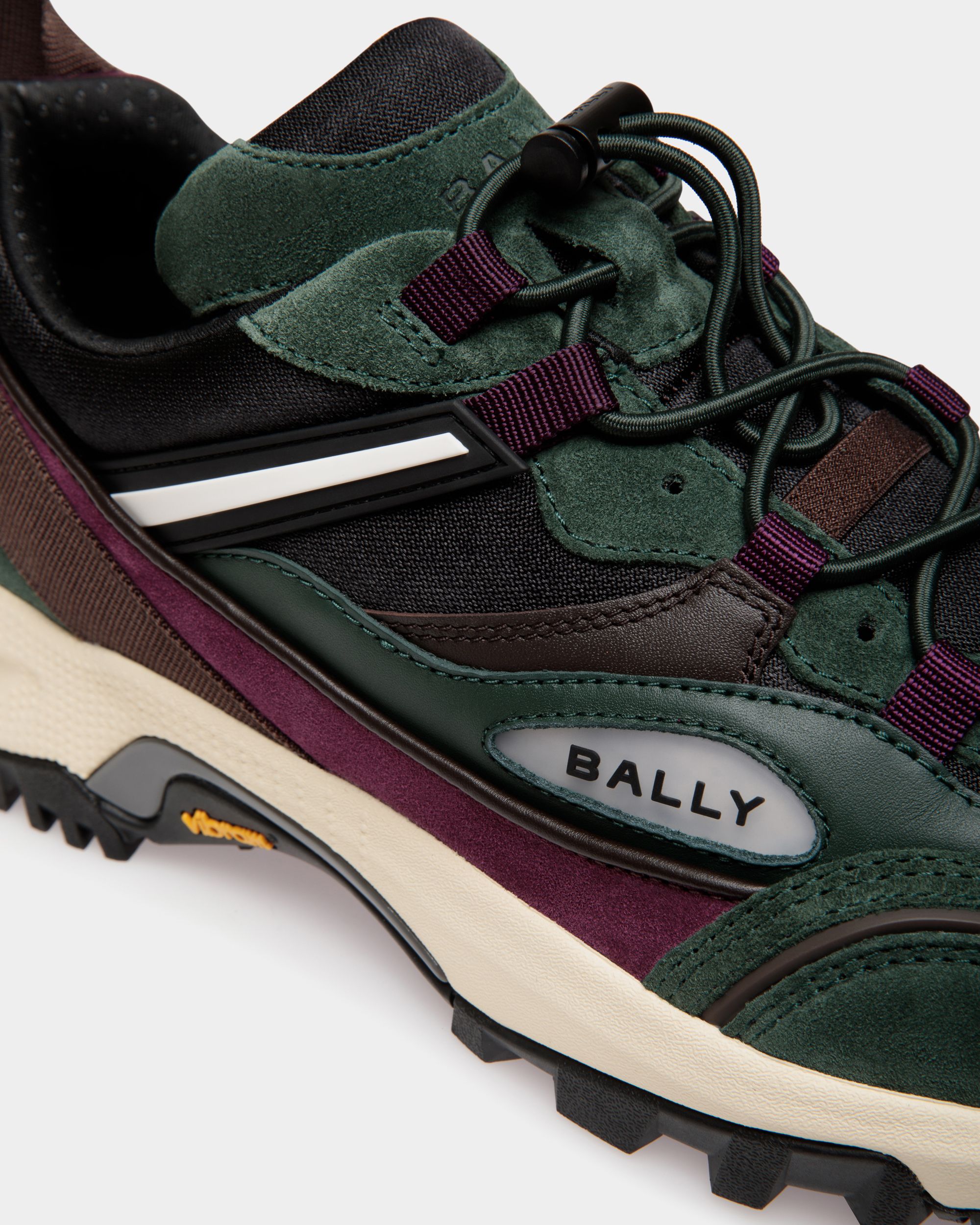 Sneaker Faster In Pelle Bottle Green E Nylon - Uomo - Bally - 05