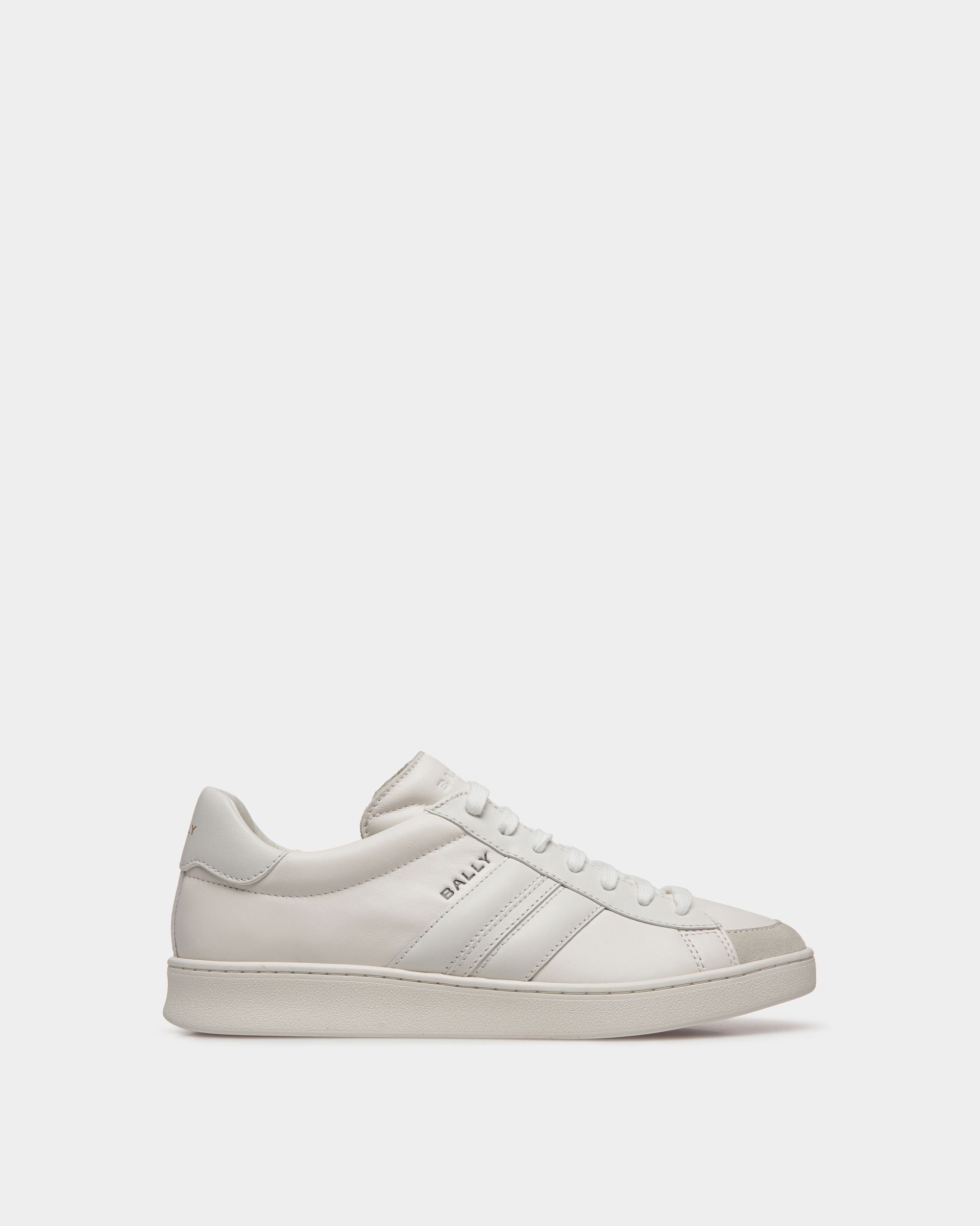 Sneaker Tennis In Pelle Bianca - Uomo - Bally - 01