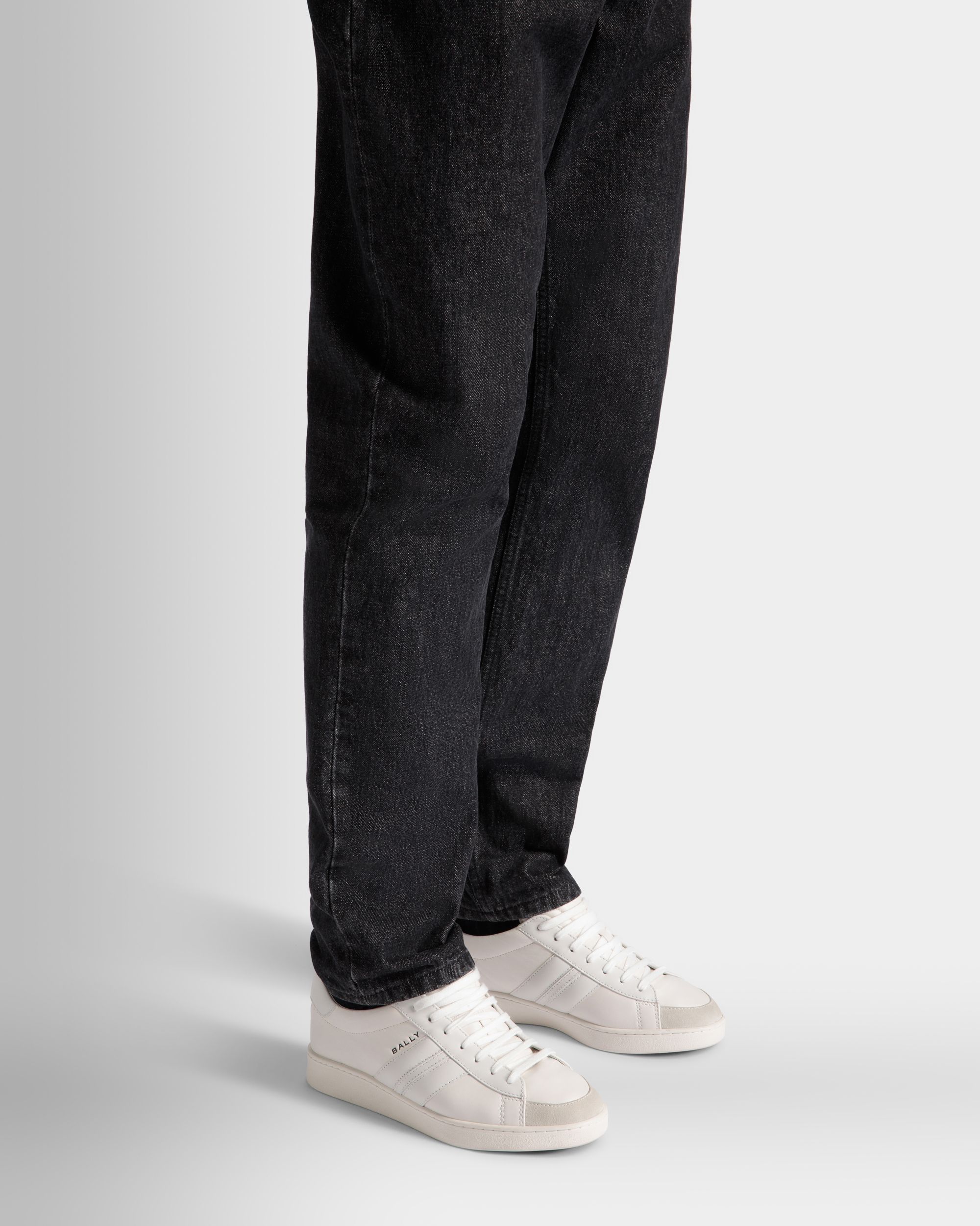 Sneaker Tennis In Pelle Bianca - Uomo - Bally - 02