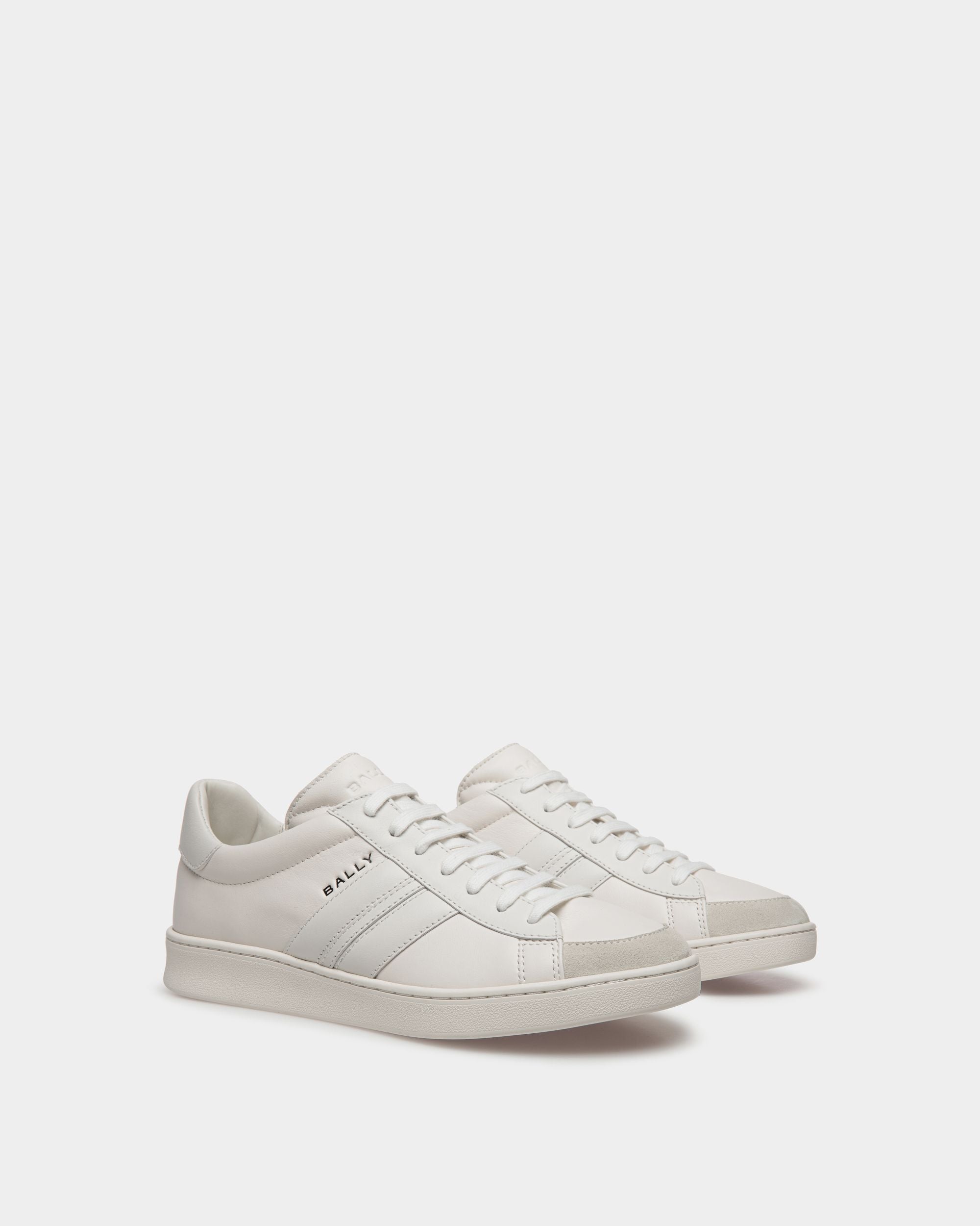 Sneaker Tennis In Pelle Bianca - Uomo - Bally - 03