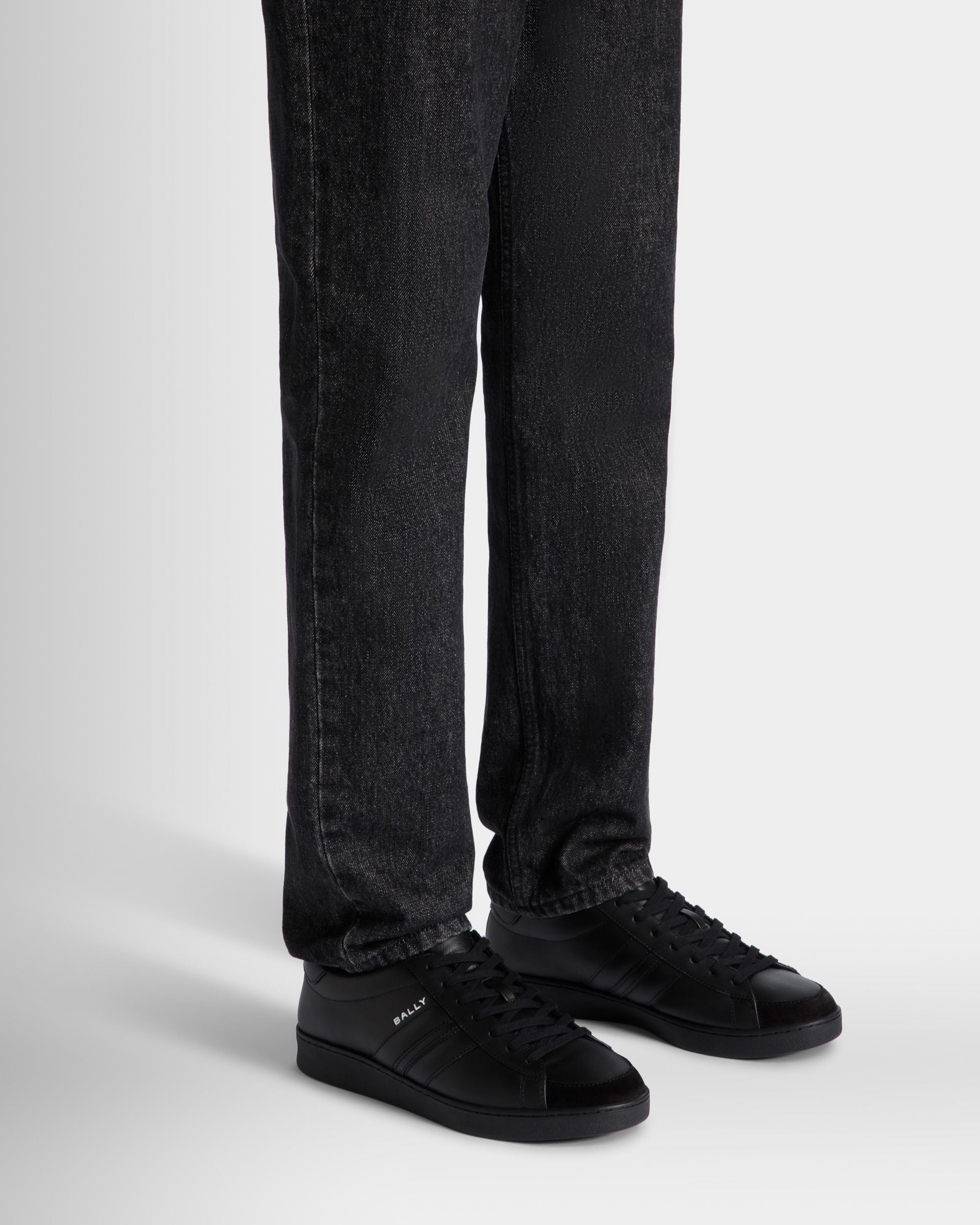 Sneaker Tennis In Pelle Nera - Uomo - Bally - 02