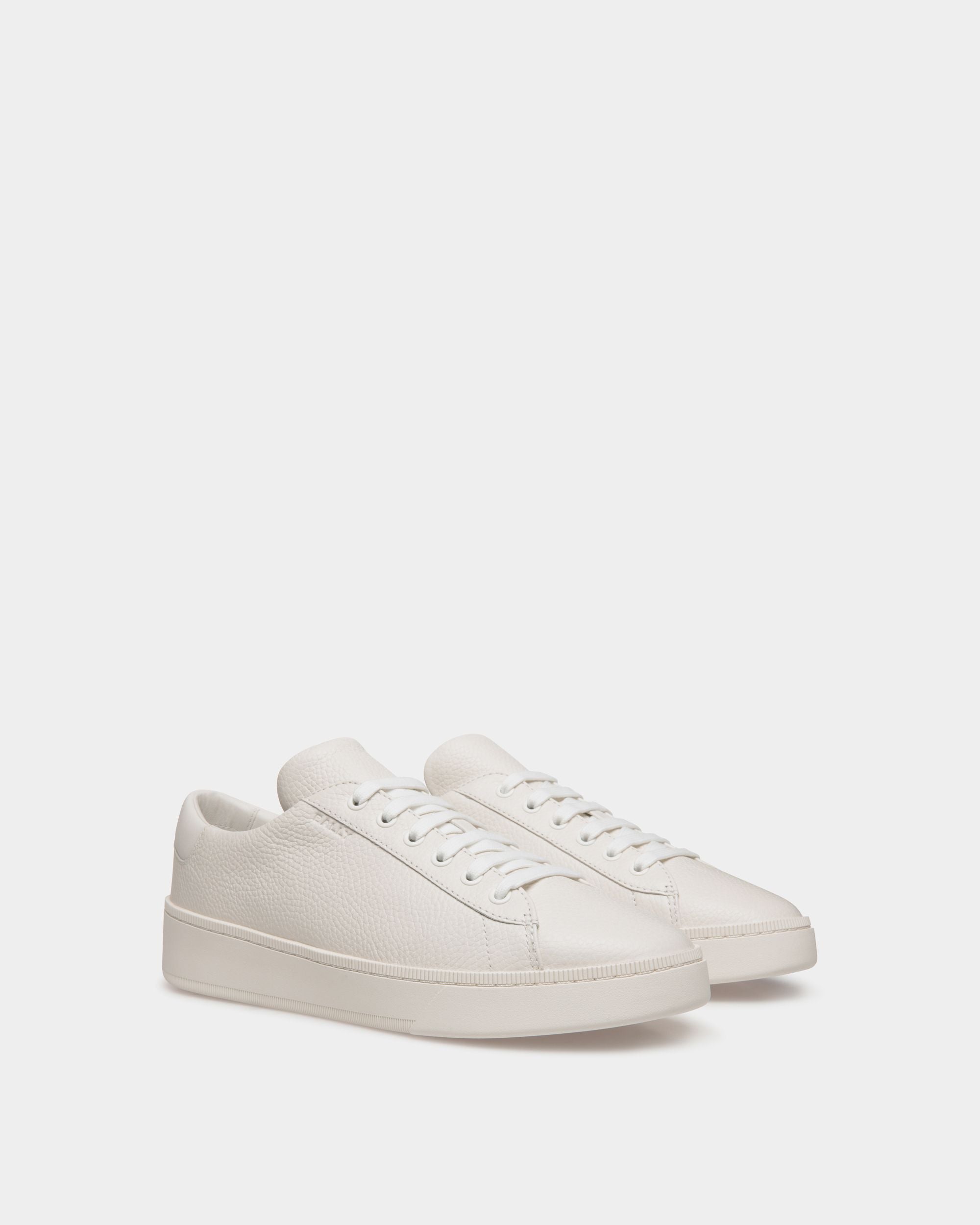 Sneaker Raise In Pelle Granata Bianca - Uomo - Bally - 03