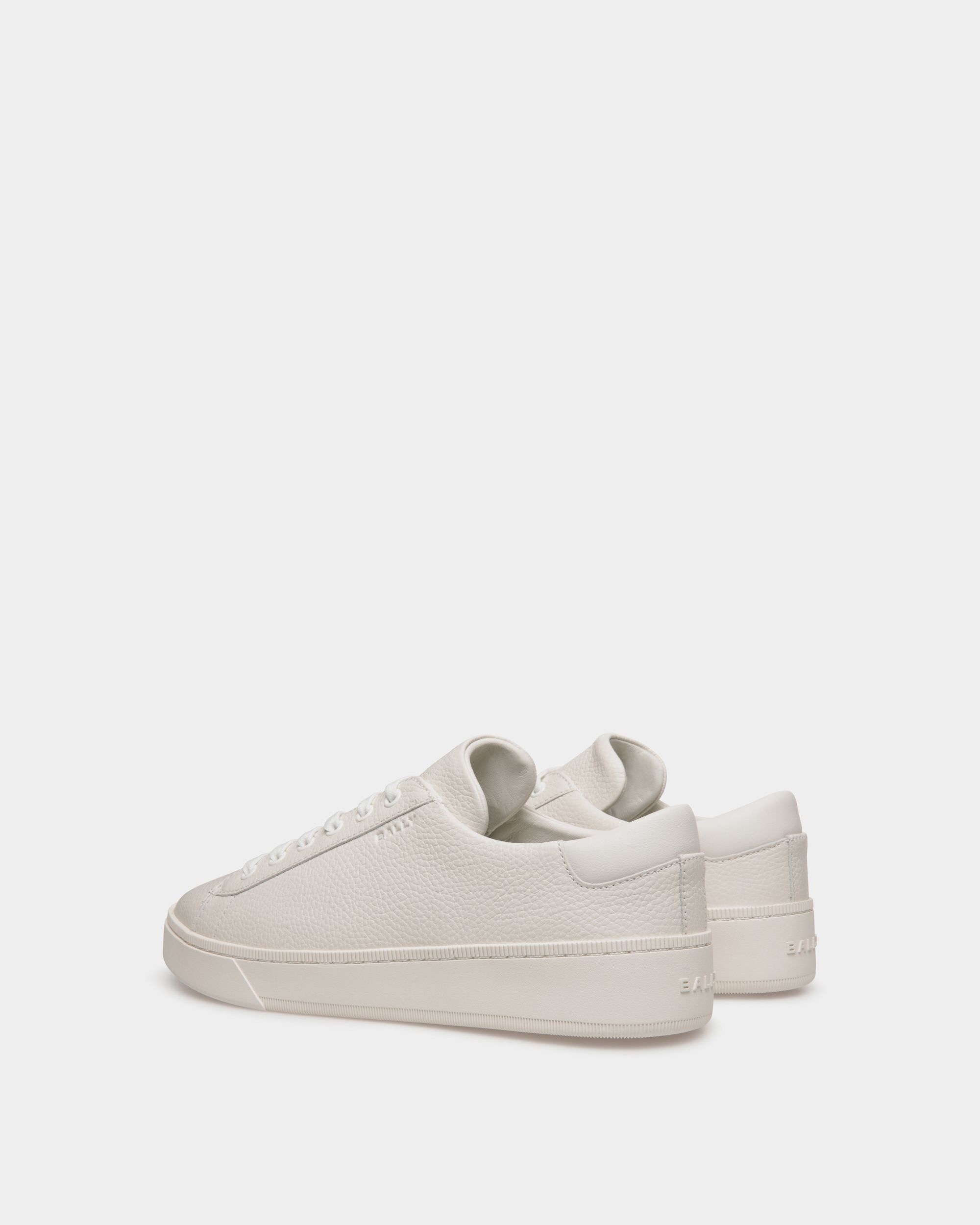 Sneaker Raise In Pelle Granata Bianca - Uomo - Bally - 04