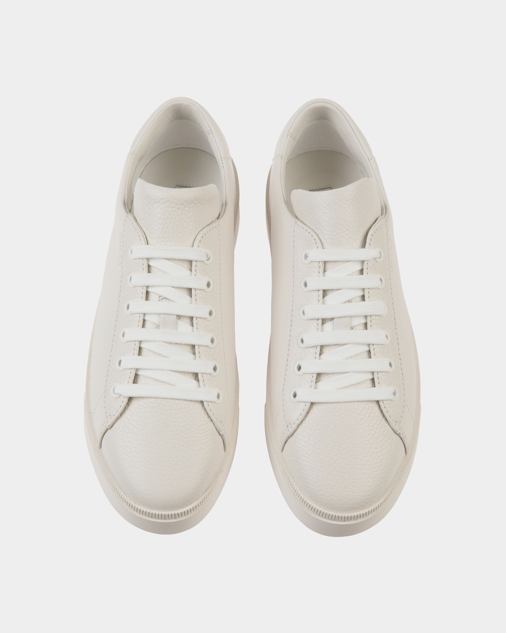Sneaker Raise In Pelle Granata Bianca - Uomo - Bally - 05