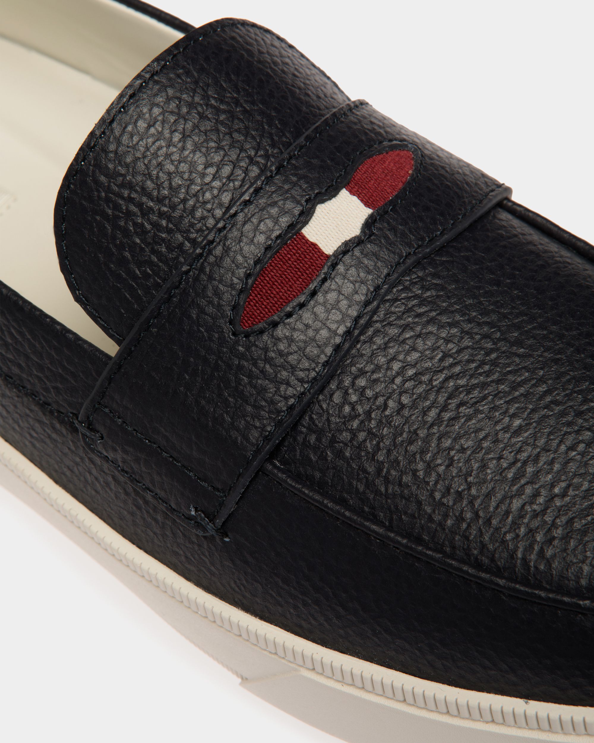 Sneaker Raise In Pelle Granata Navy Blue - Uomo - Bally - 05