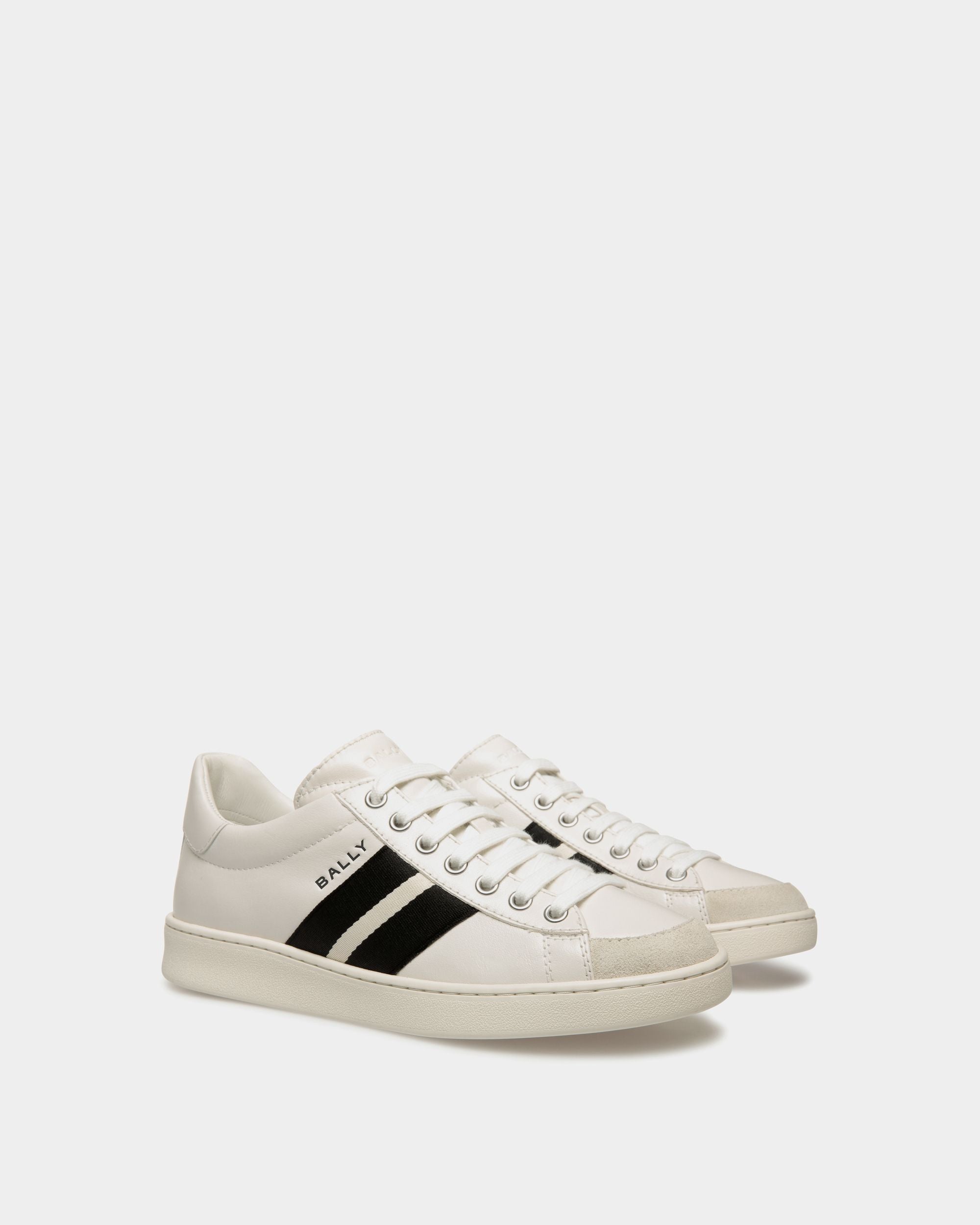Sneaker Tennis In Pelle Bianca - Uomo - Bally - 02