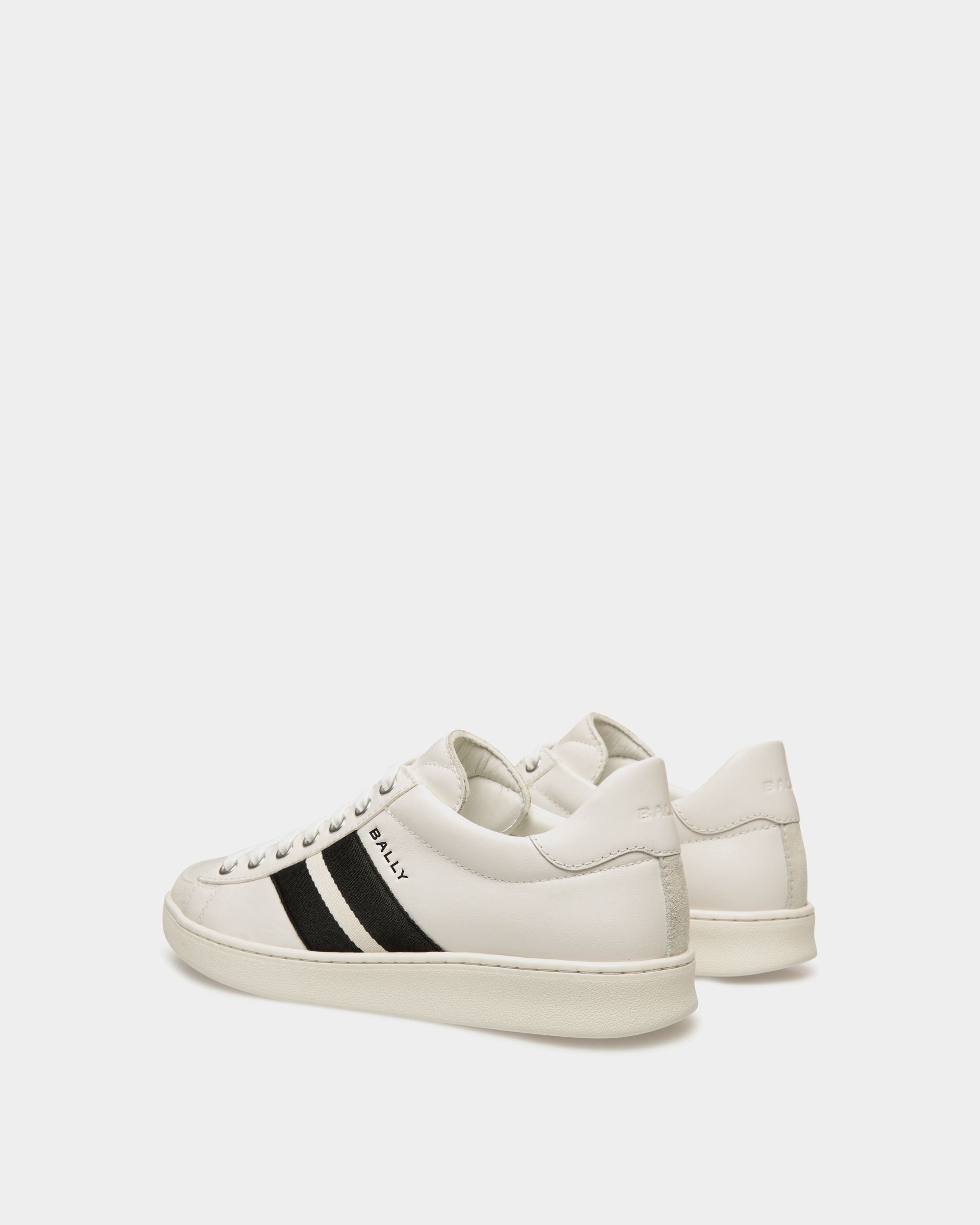 Sneaker Tennis In Pelle Bianca - Uomo - Bally - 03