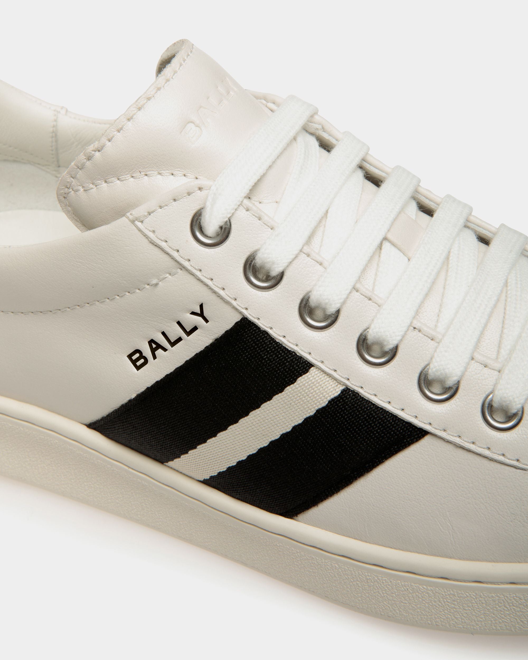 Sneaker Tennis In Pelle Bianca - Uomo - Bally - 05