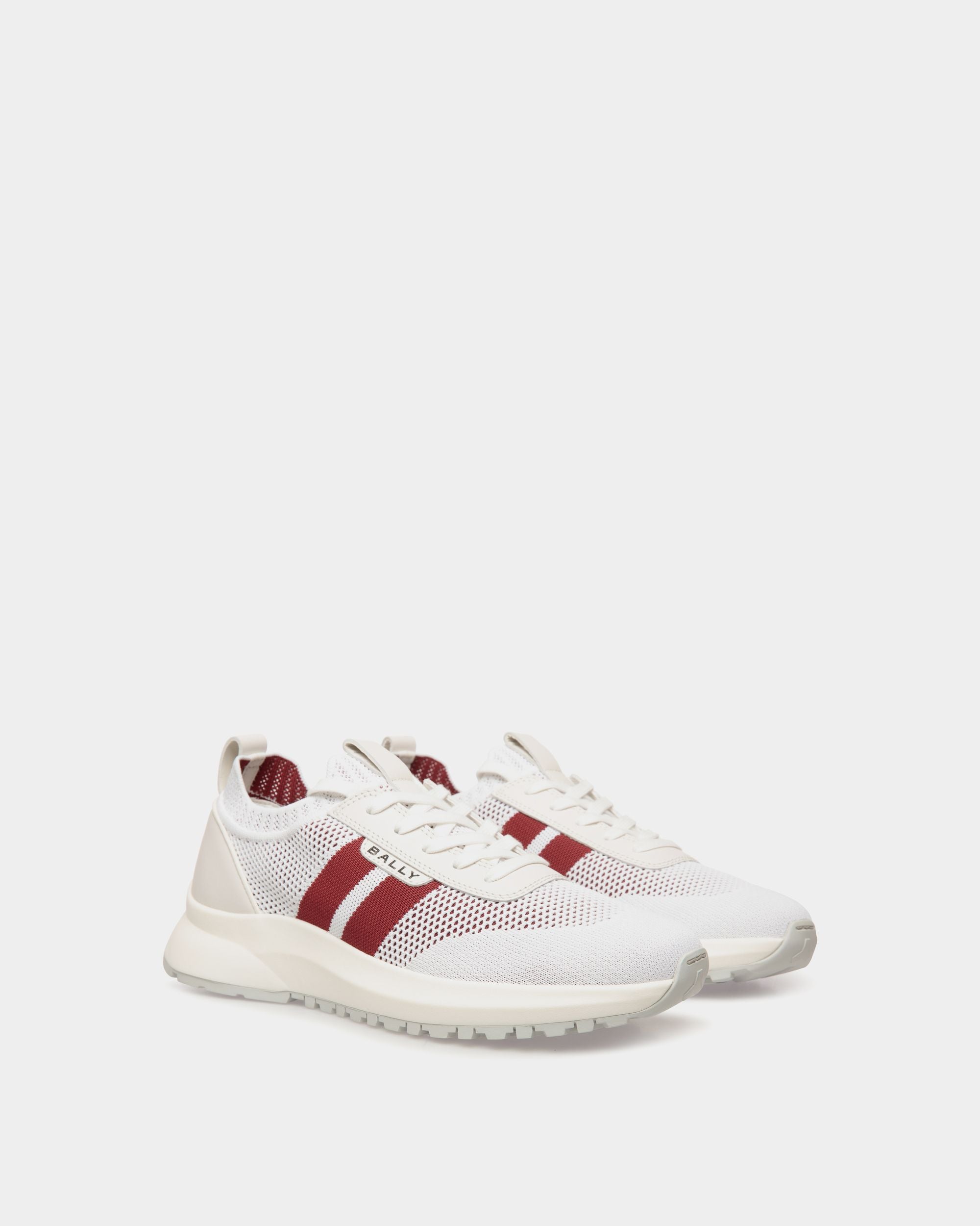 Sneaker Outline In Maglia Bianca - Uomo - Bally - 03