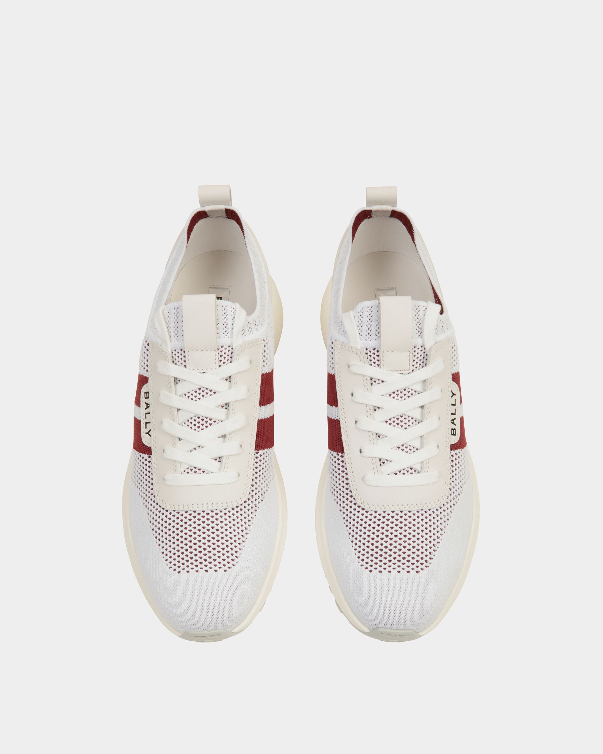 Sneaker Outline In Maglia Bianca - Uomo - Bally - 05