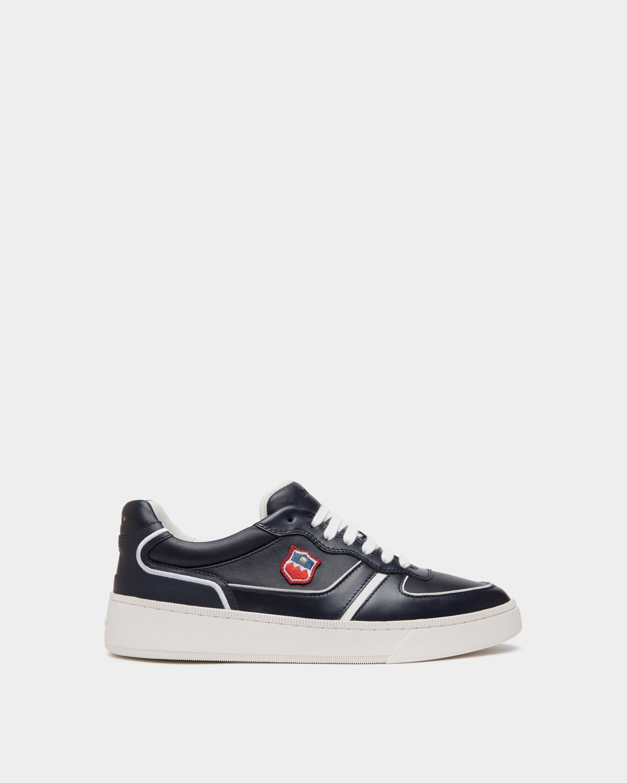 Sneaker Raise In Pelle Navy Blue E Bianca - Uomo - Bally - 01