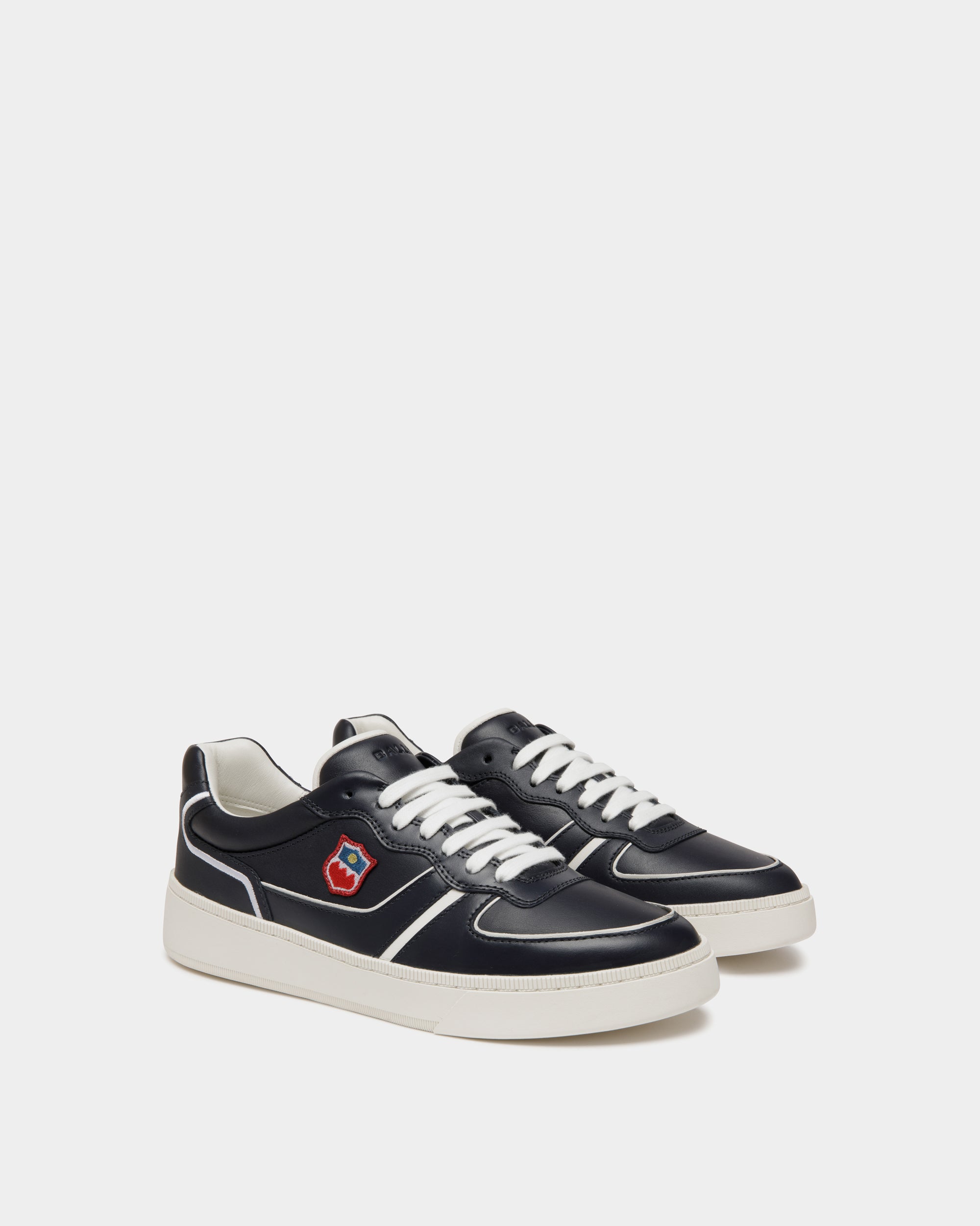 Sneaker Raise In Pelle Navy Blue E Bianca - Uomo - Bally - 03
