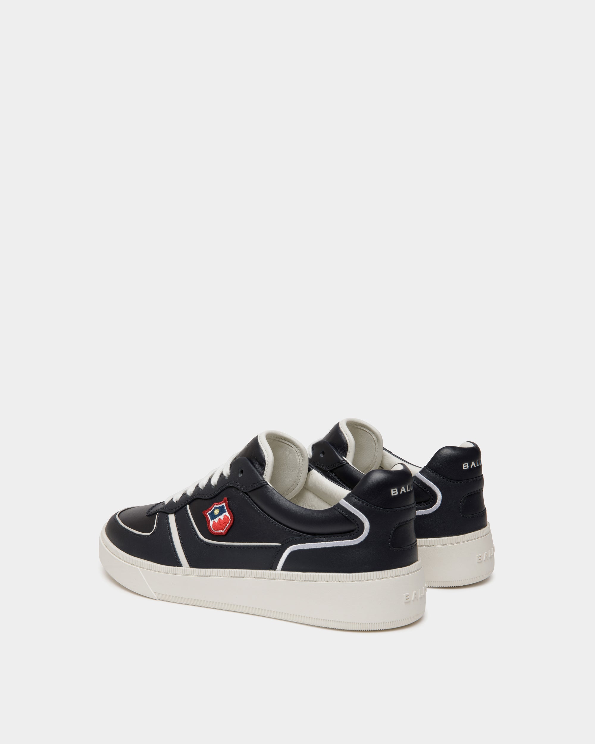 Sneaker Raise In Pelle Navy Blue E Bianca - Uomo - Bally - 04