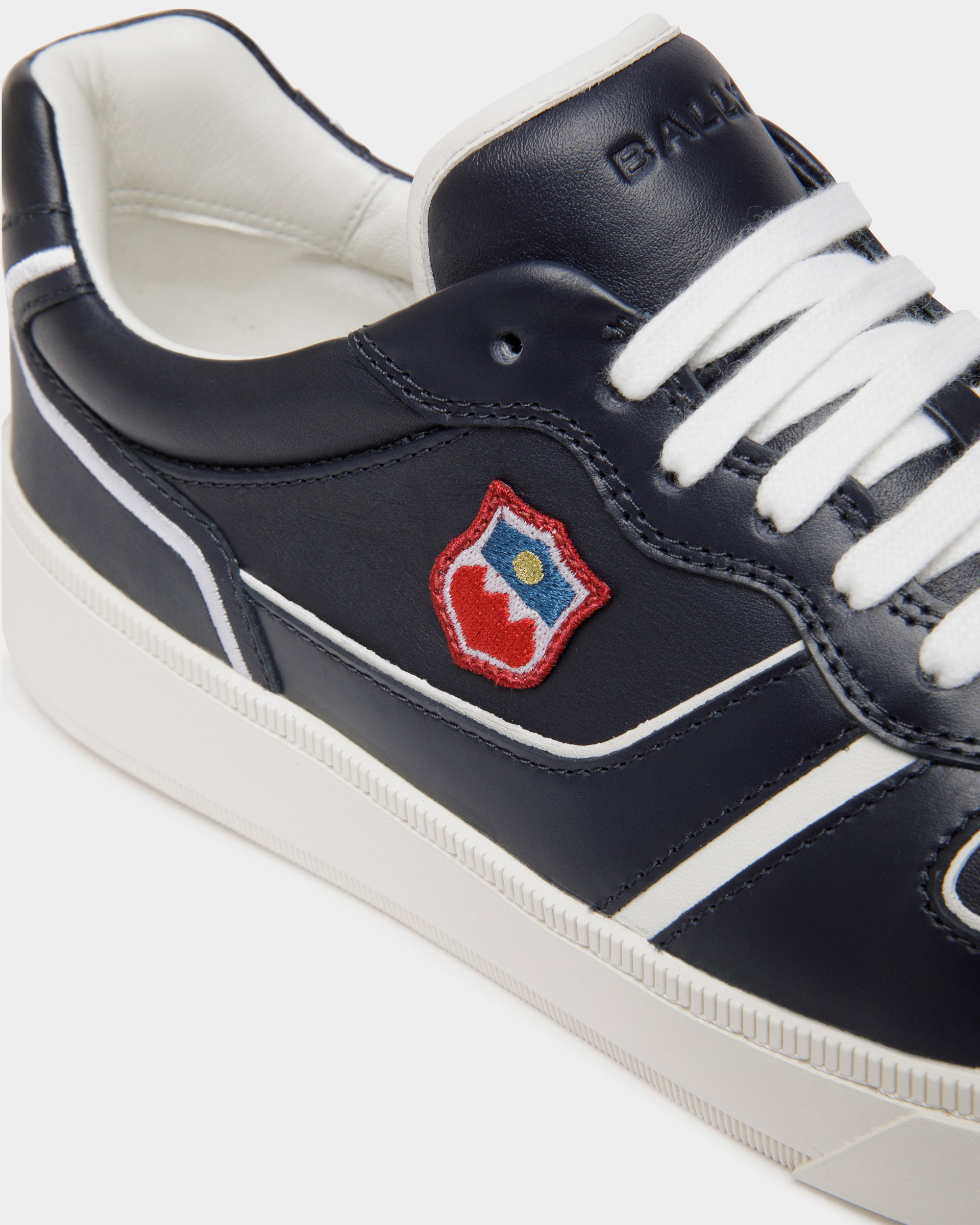 Sneaker Raise In Pelle Navy Blue E Bianca - Uomo - Bally - 06