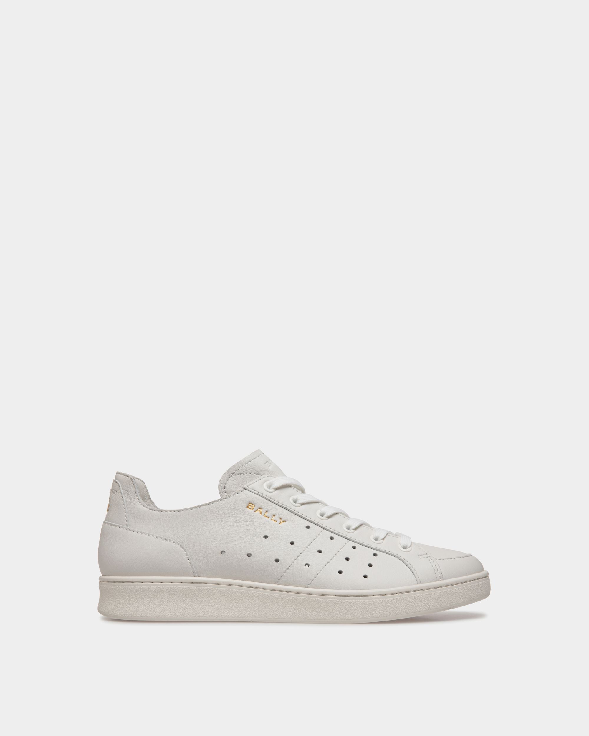 Sneaker Tennis In Pelle Bianca - Uomo - Bally - 01