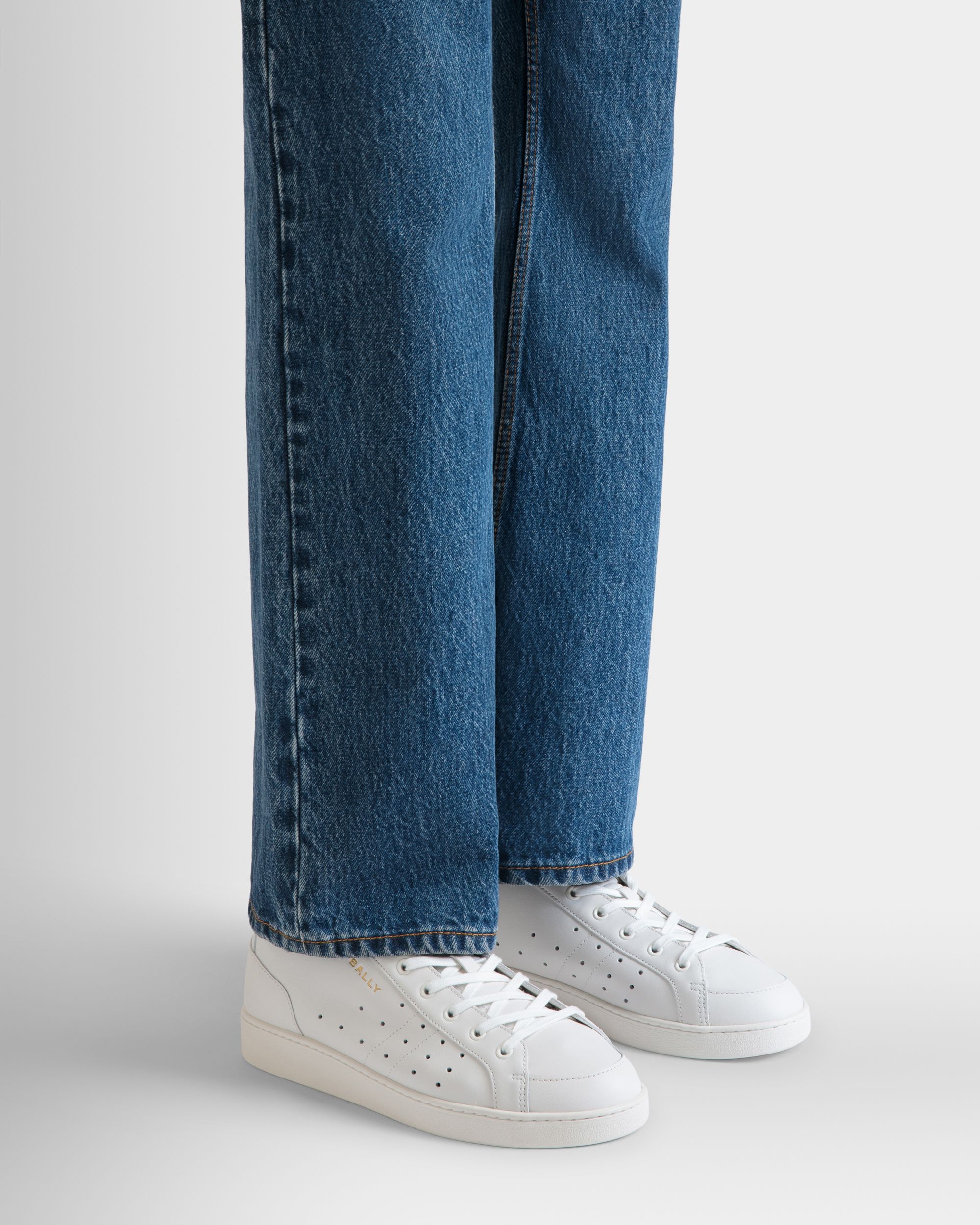 Sneaker Tennis In Pelle Bianca - Uomo - Bally - 02