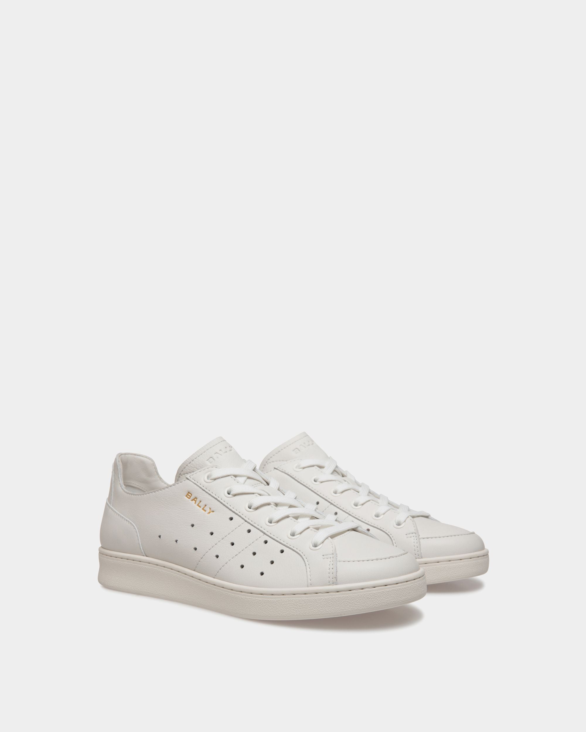 Sneaker Tennis In Pelle Bianca - Uomo - Bally - 03