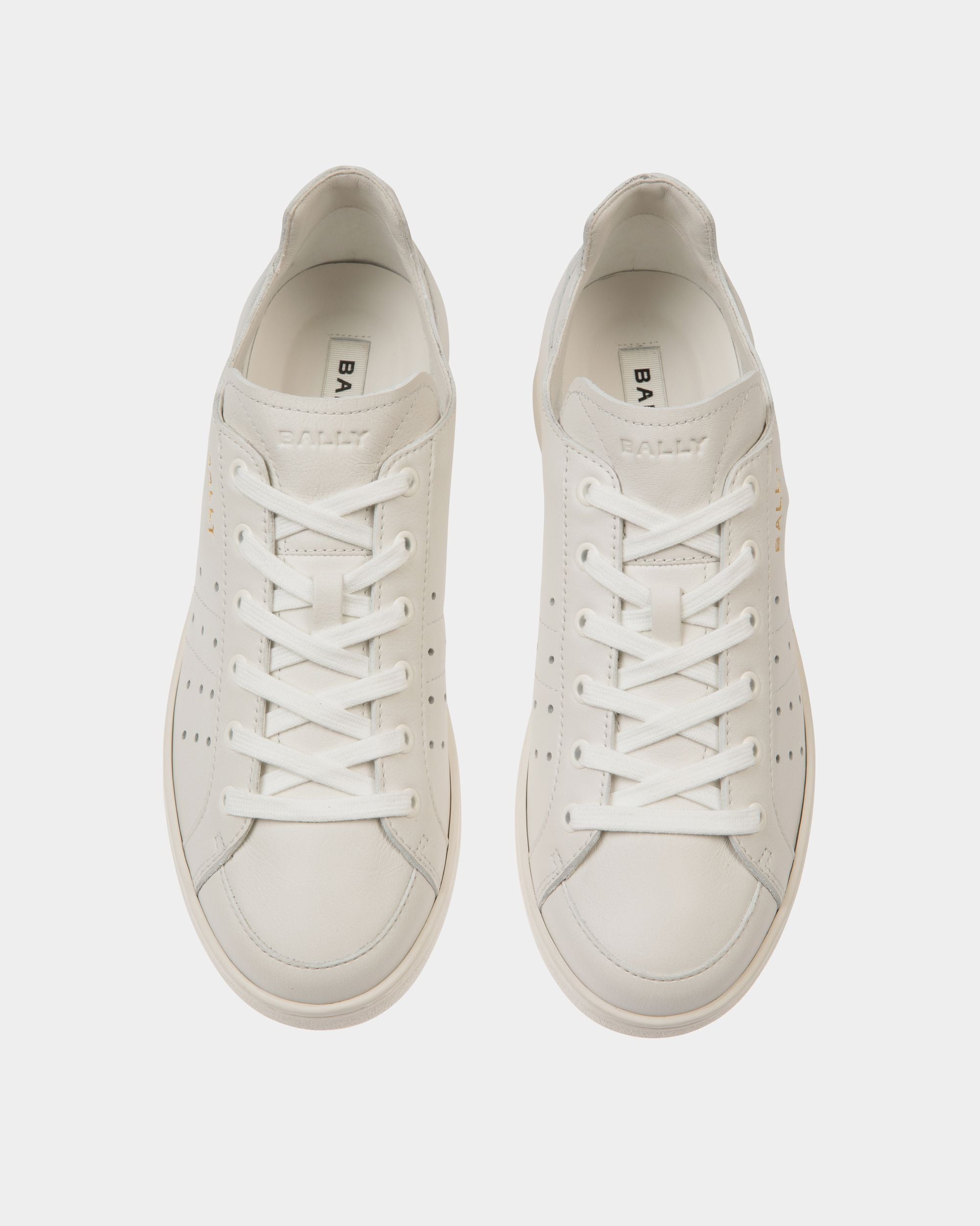 Sneaker Tennis In Pelle Bianca - Uomo - Bally - 05