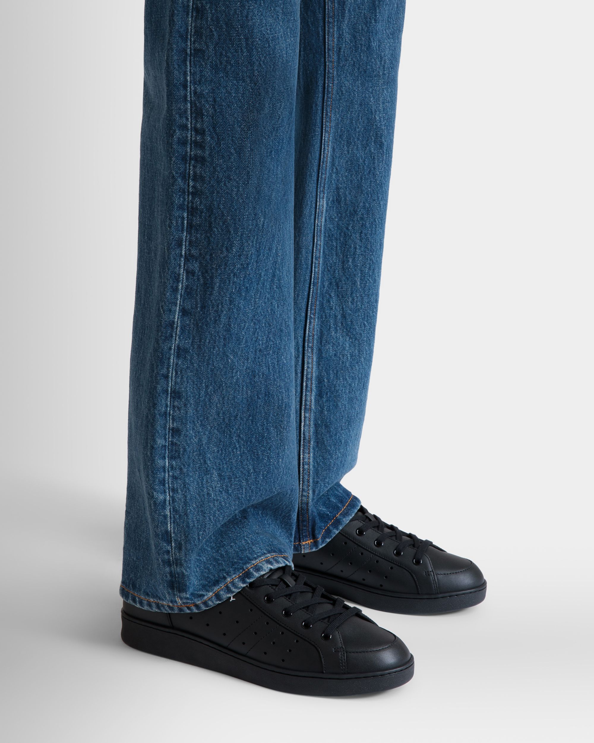 Sneaker Tennis In Pelle Nera - Uomo - Bally - 02