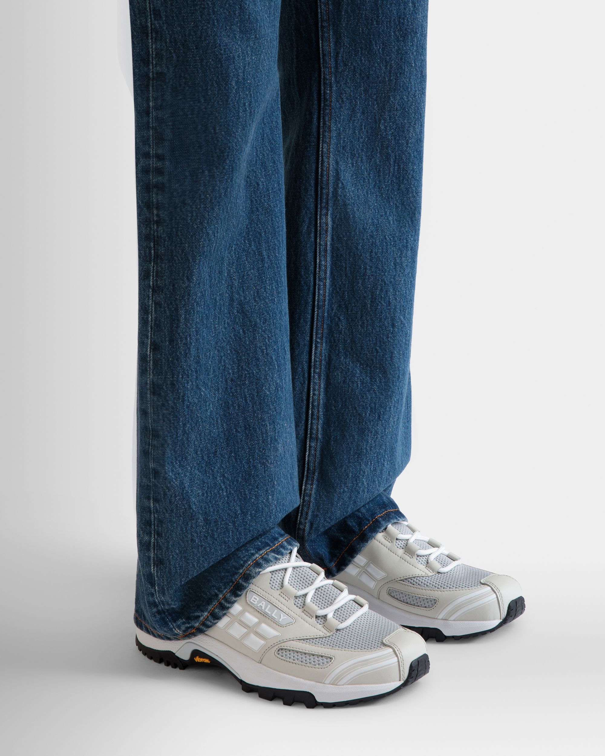 Sneaker Faster In Maglia Dusty White - Uomo - Bally - 02