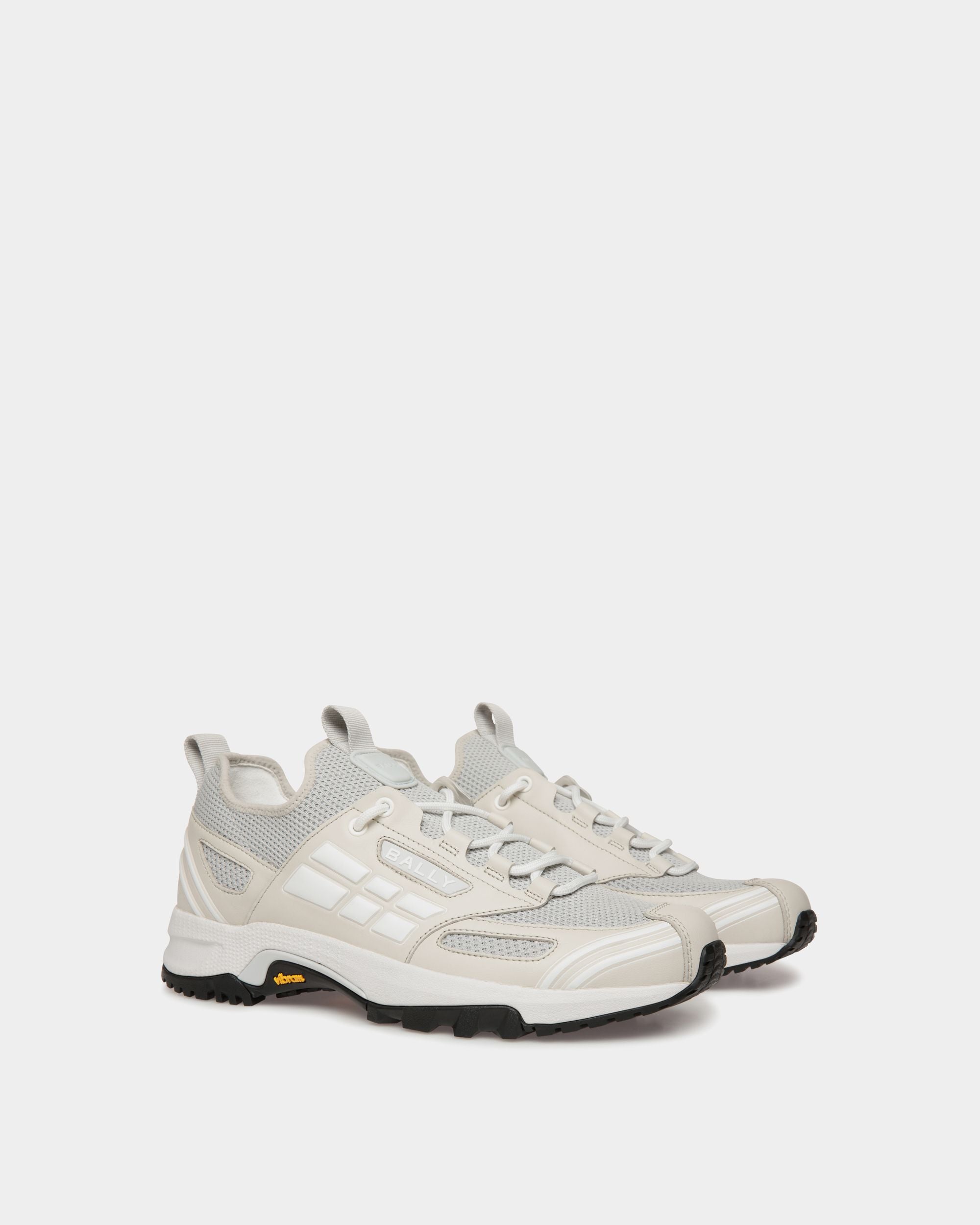 Sneaker Faster In Maglia Dusty White - Uomo - Bally - 03