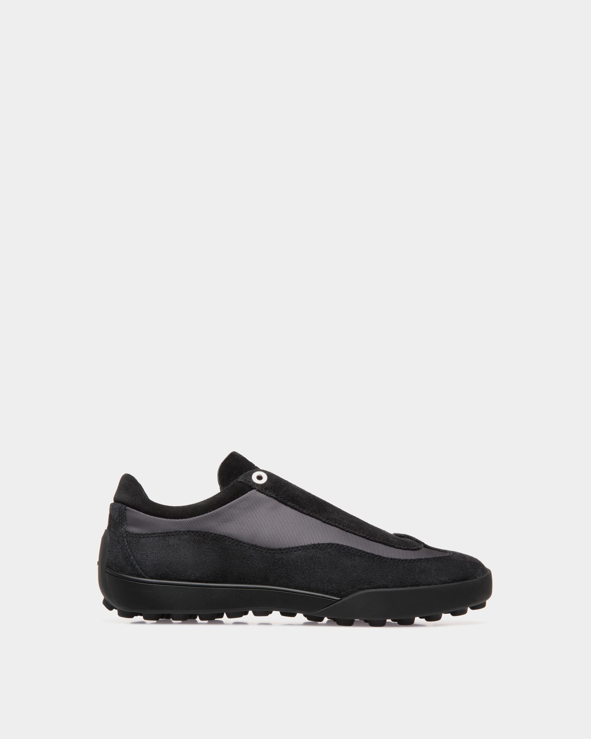 Sneaker Manto Runner In Pelle Scamosciata Nera E Nylon - Uomo - Bally - 01