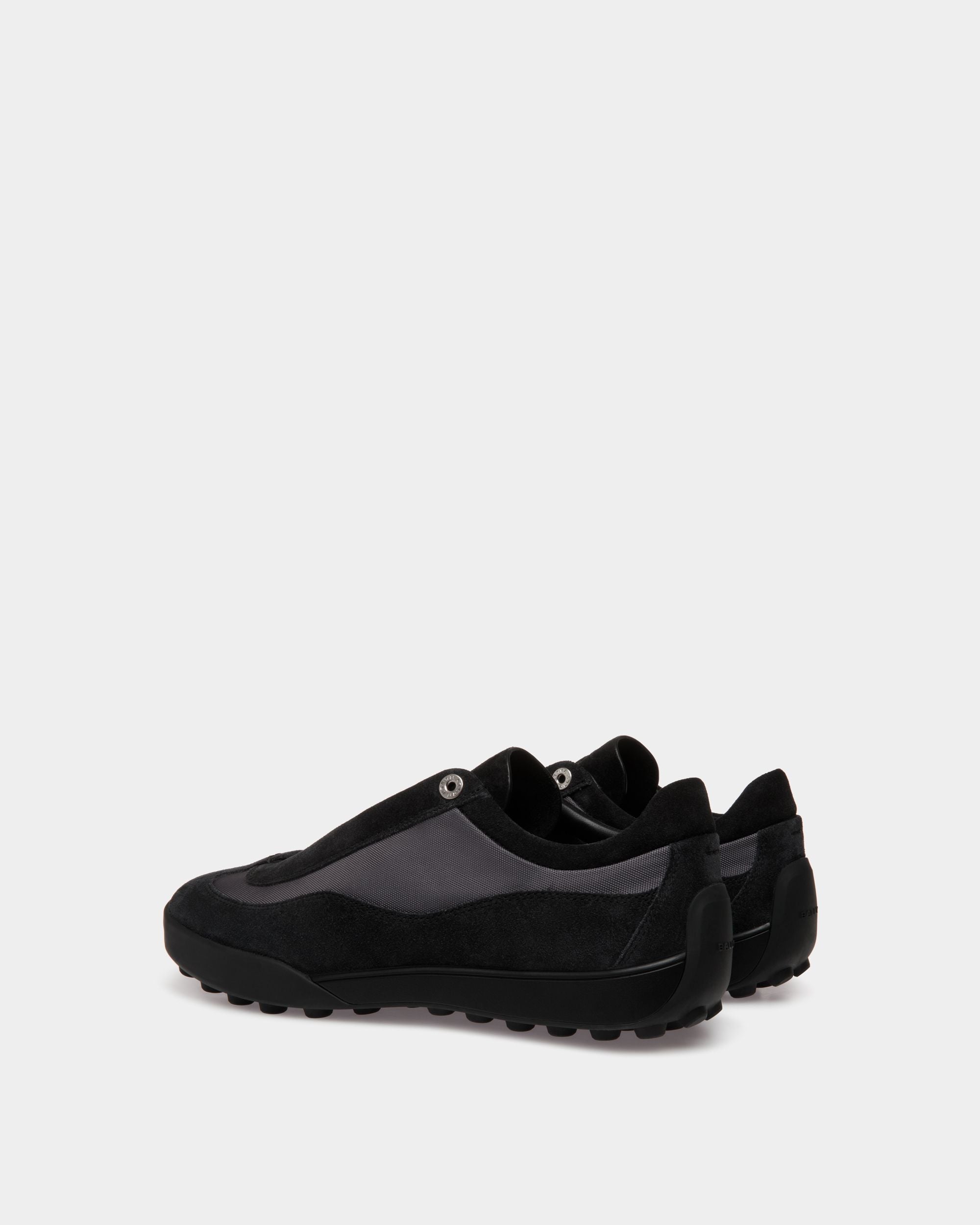 Sneaker Manto Runner In Pelle Scamosciata Nera E Nylon - Uomo - Bally - 03