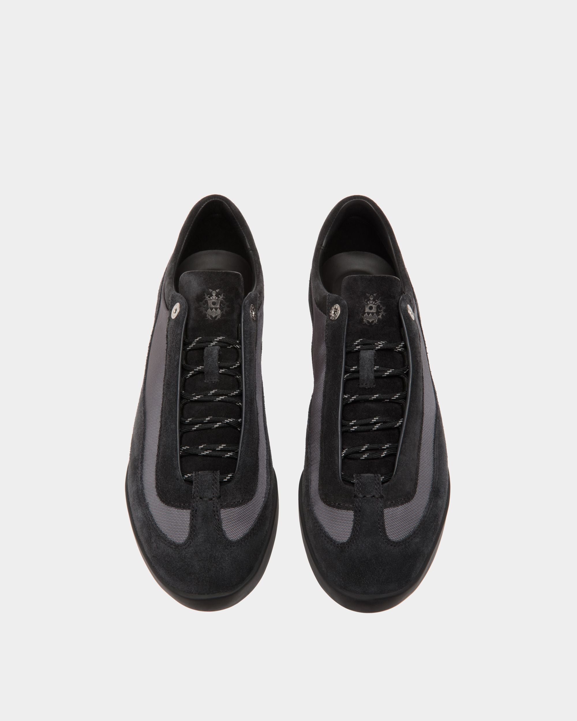 Sneaker Manto Runner In Pelle Scamosciata Nera E Nylon - Uomo - Bally - 04