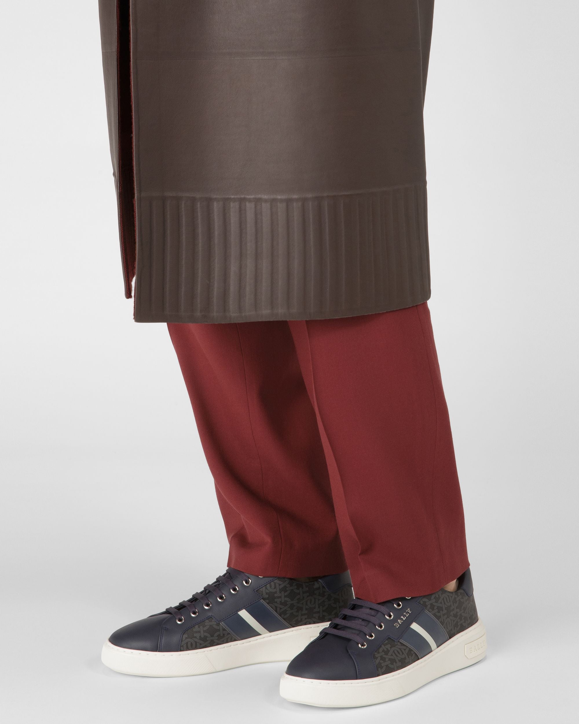 Myron Sneakers In Misto Cotone E Pelle In Grigio E Blu Navy - Uomo - Bally - 07