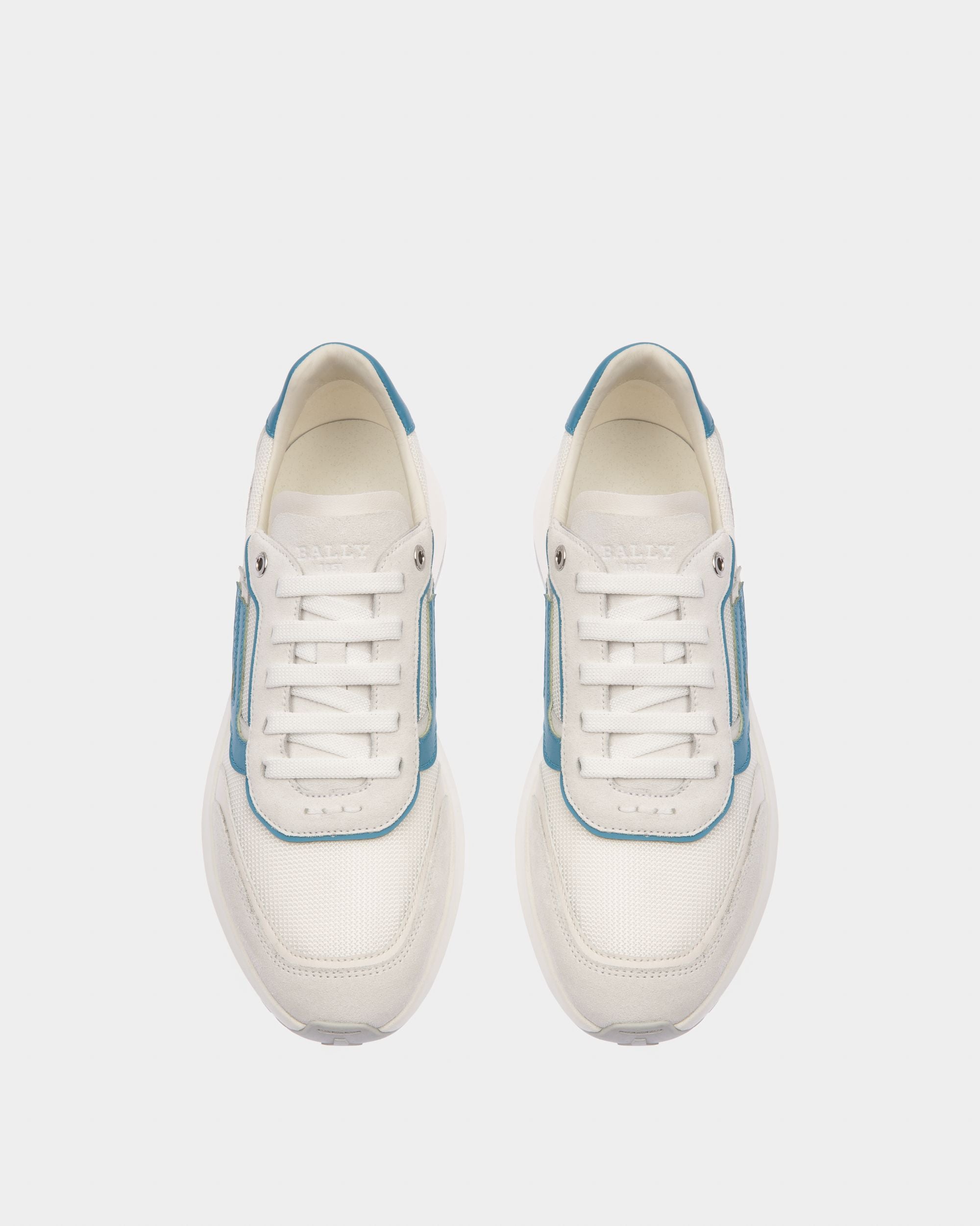 Demmy Sneaker In Mesh E Pelle Bianca - Uomo - Bally - 02