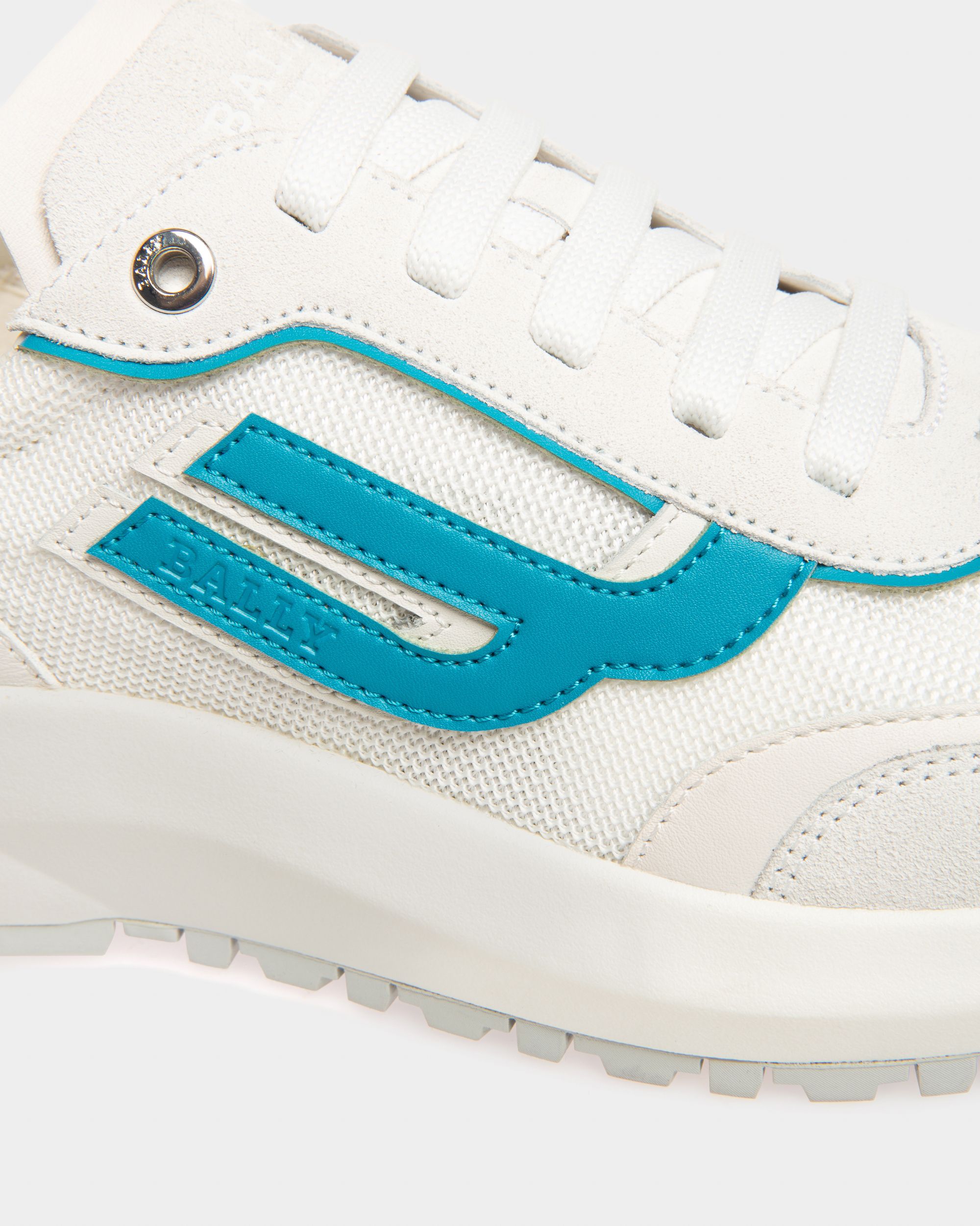 Demmy Sneaker In Mesh E Pelle Bianca - Uomo - Bally - 07