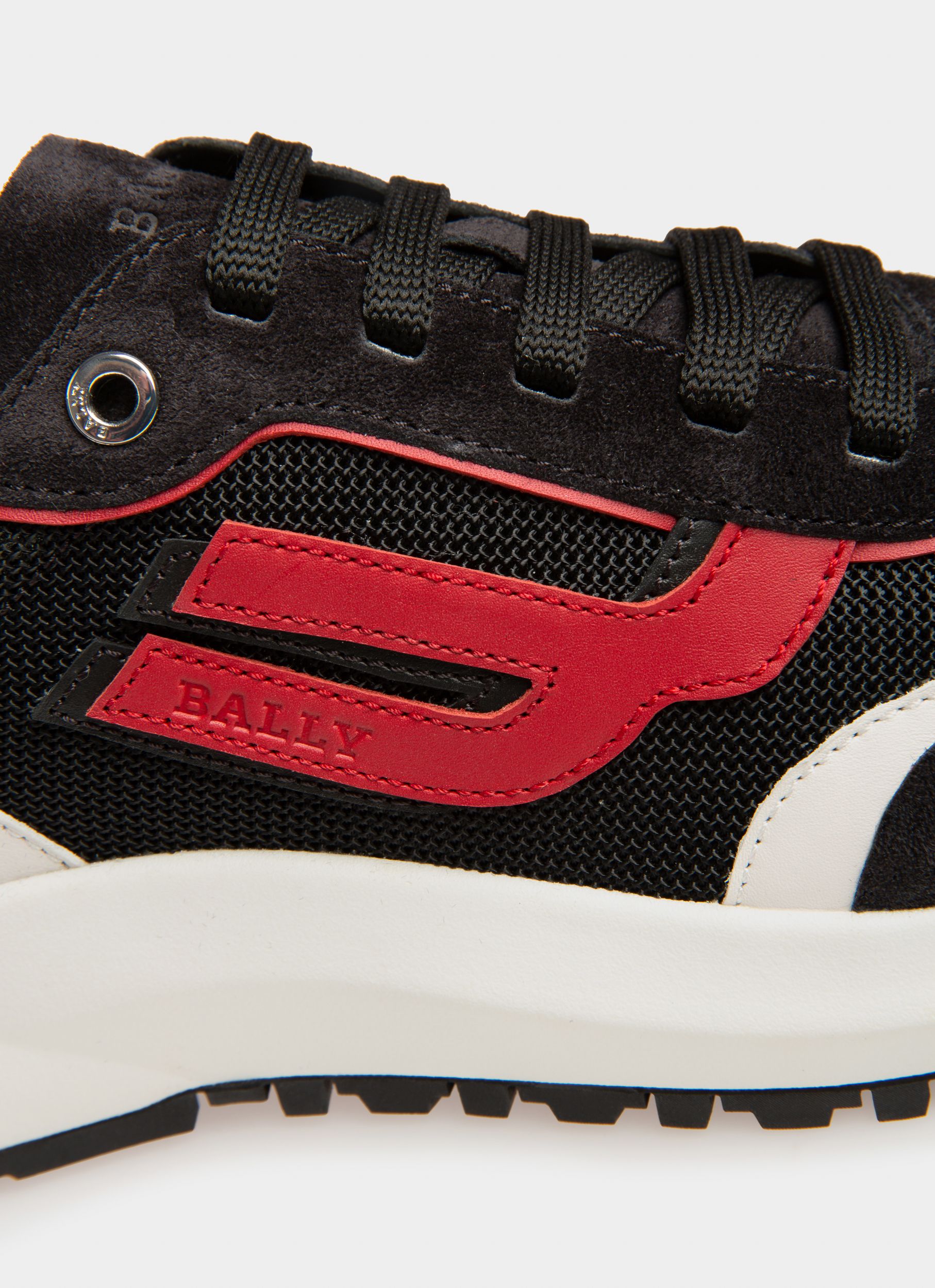 Demmy Sneaker In Rete E Pelle Nere, Bianche E Rosse - Uomo - Bally - 02
