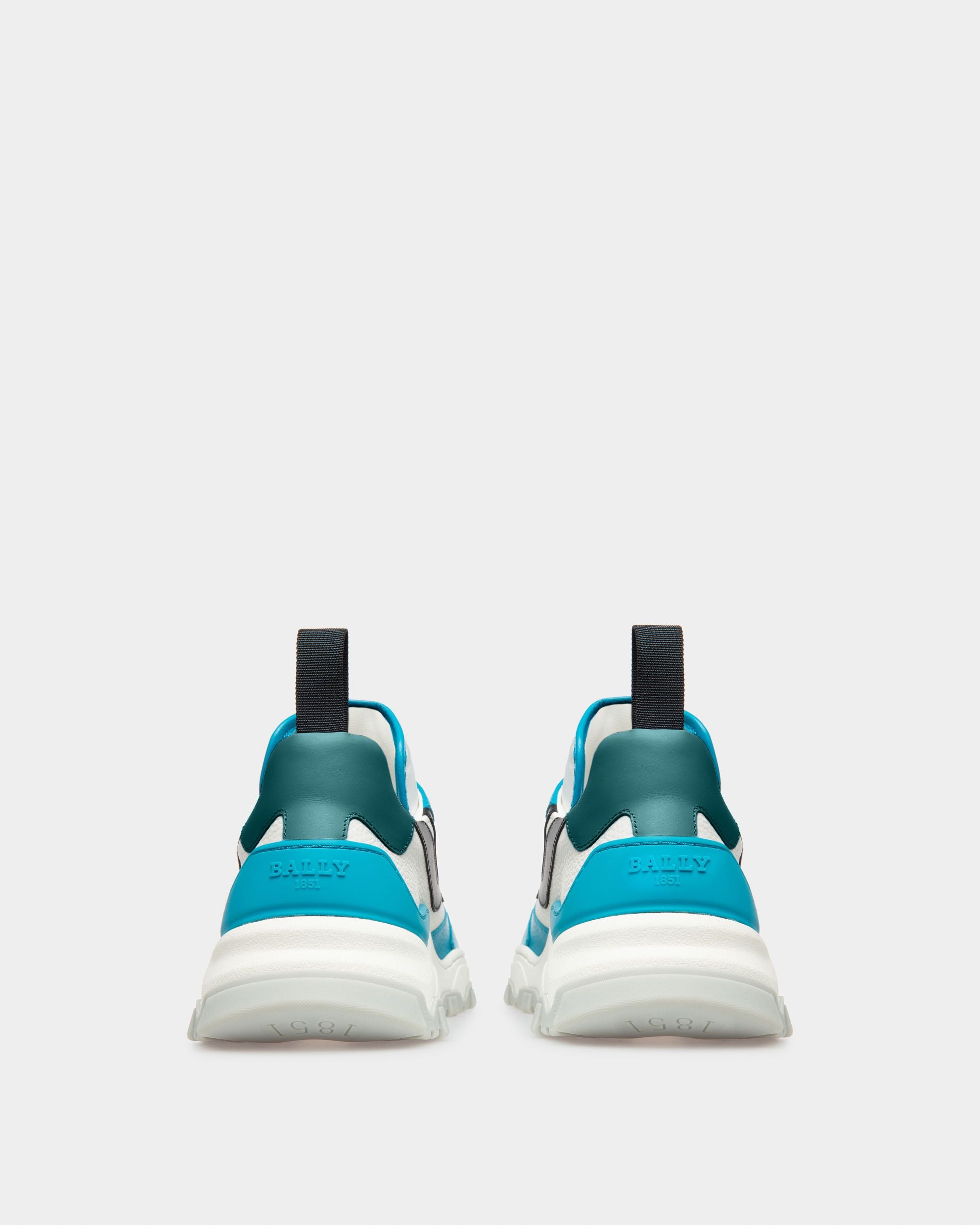 Holden Sneakers In Pelle E Tessuto Blu E Bianco - Uomo - Bally - 04