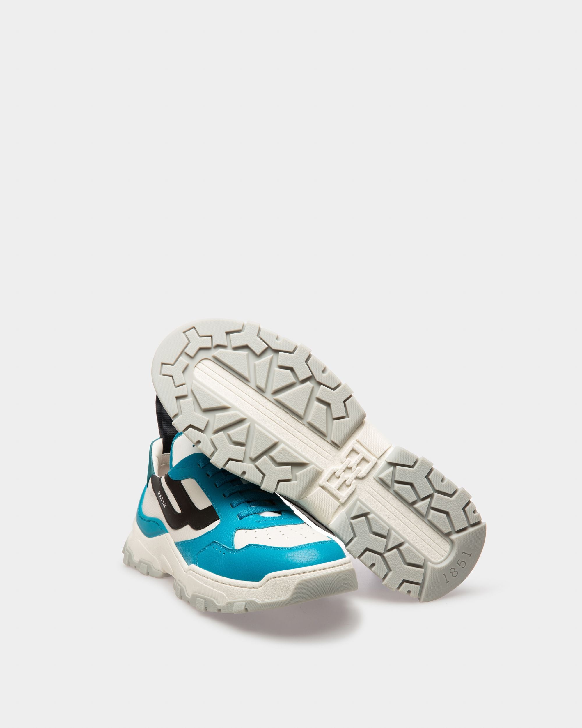 Holden Sneakers In Pelle E Tessuto Blu E Bianco - Uomo - Bally - 05