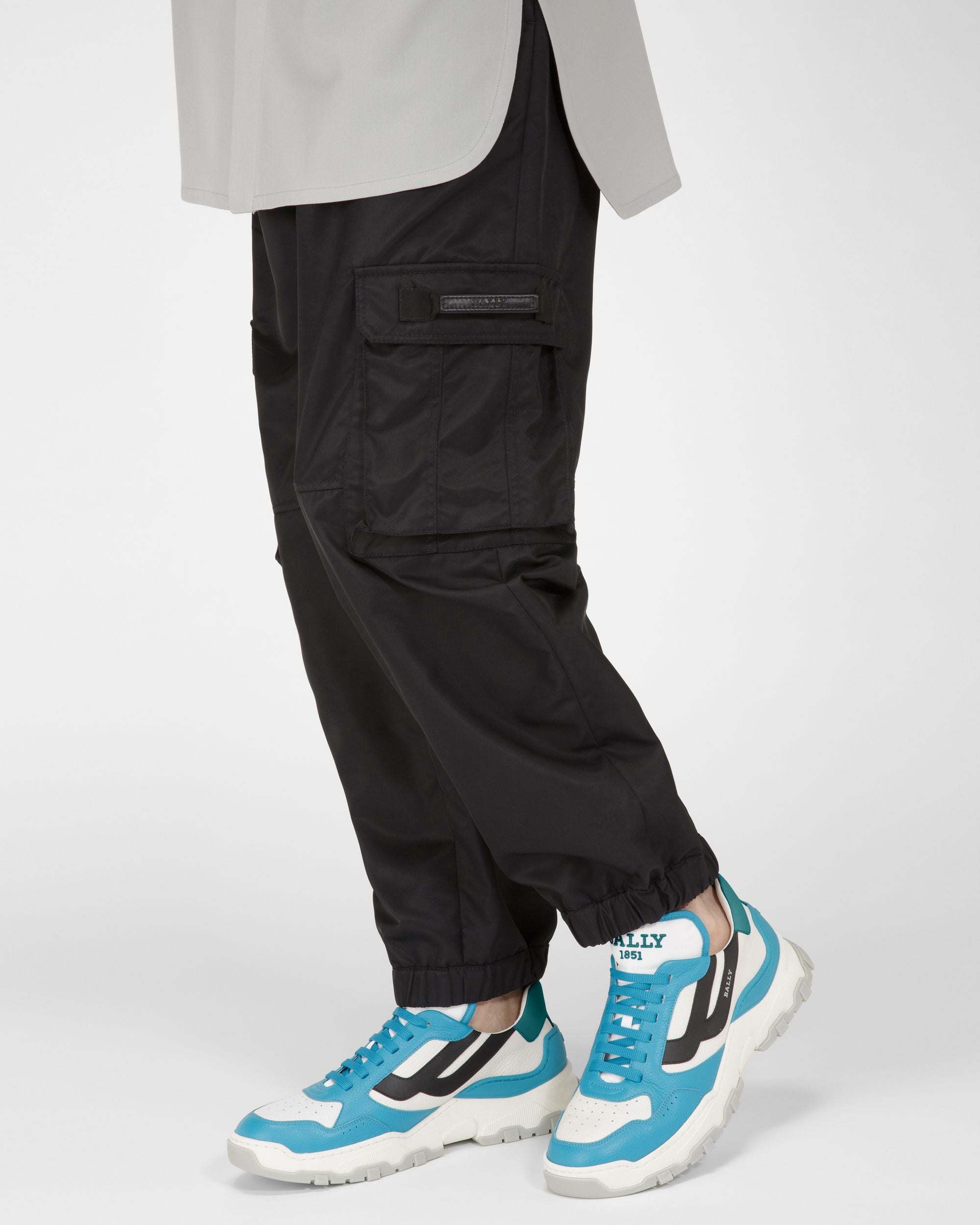 Holden Sneakers In Pelle E Tessuto Blu E Bianco - Uomo - Bally - 07