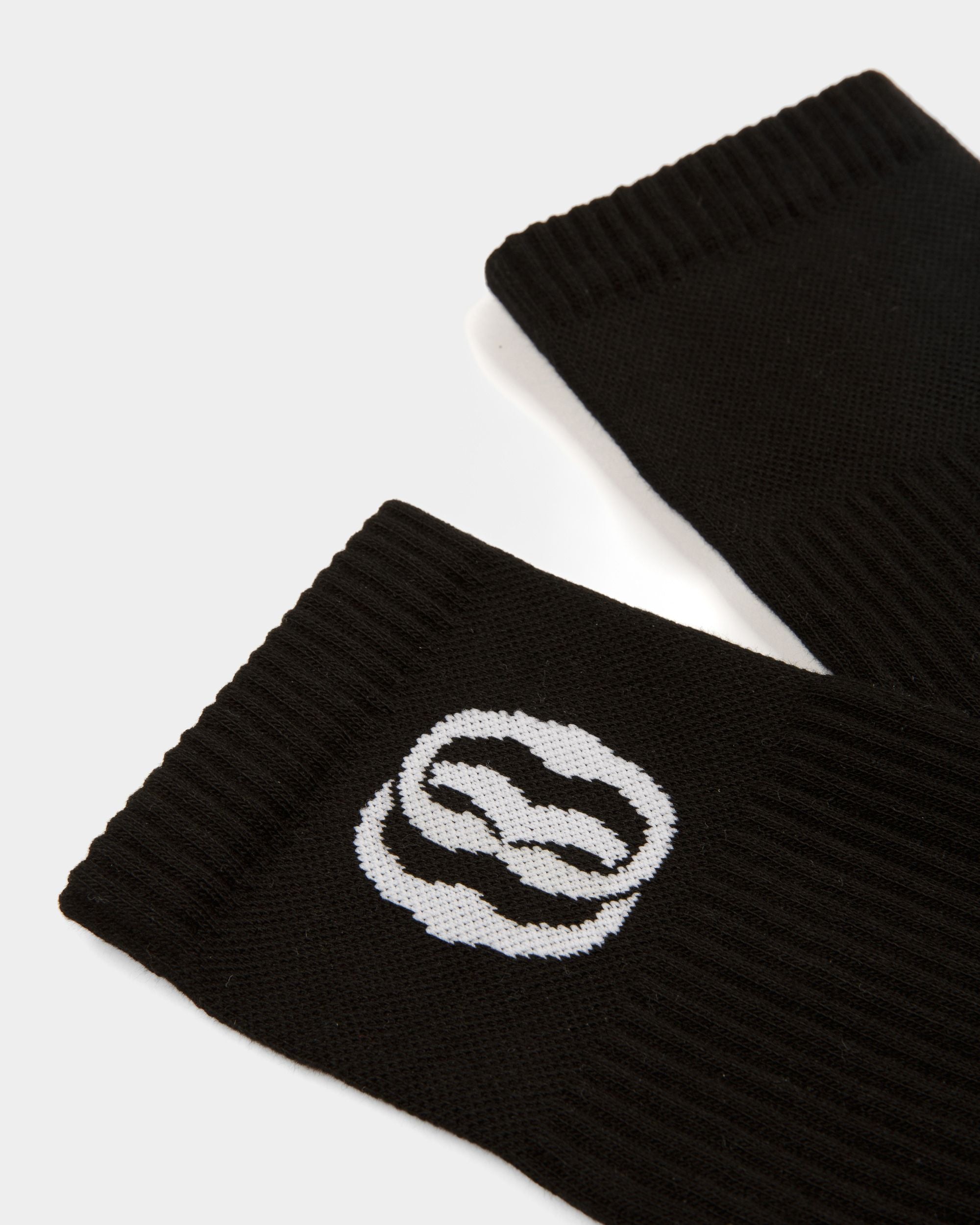 Calze Emblem In Cotone Nero - Uomo - Bally - 02