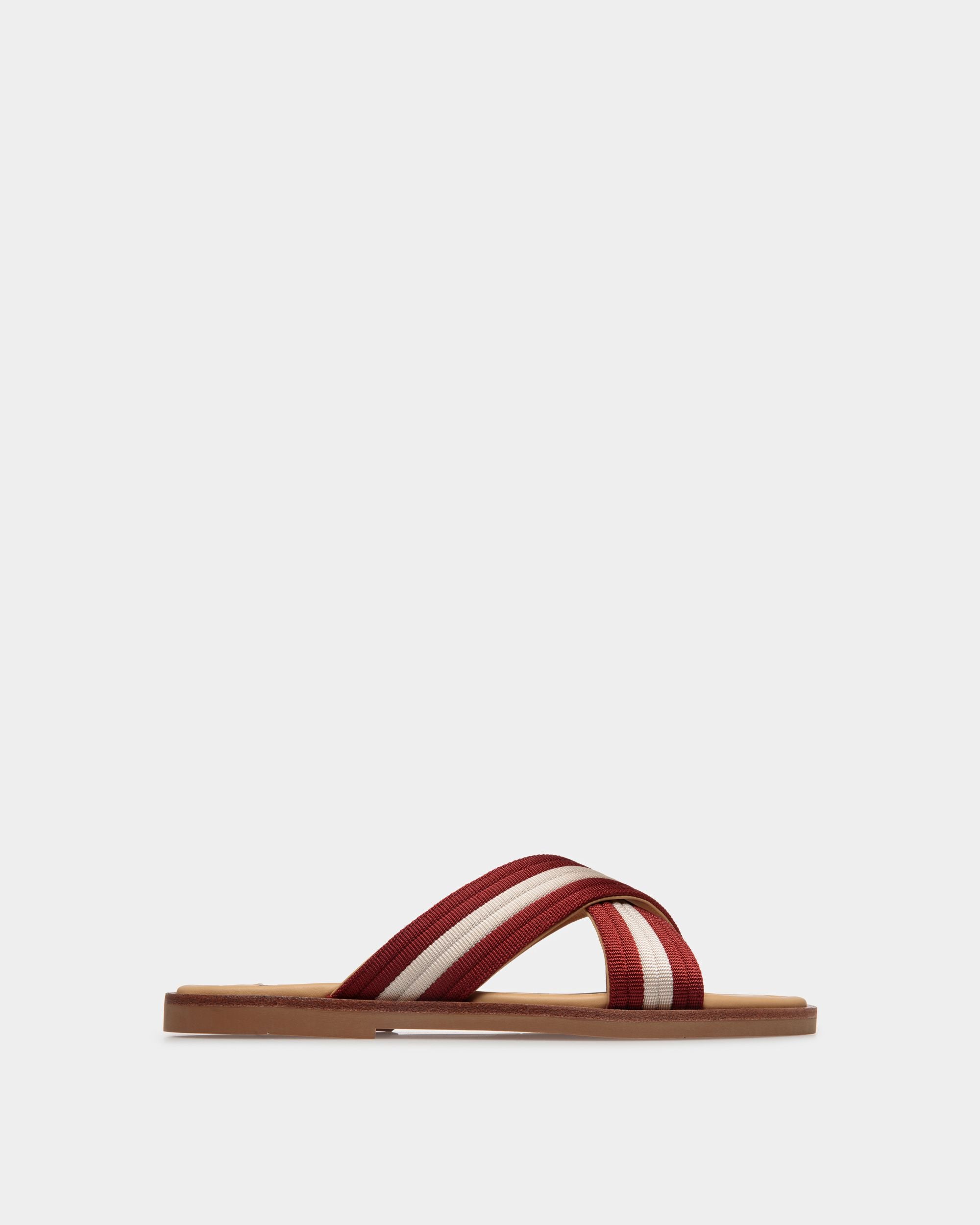 Sandalo Glide In Nylon Rosso E Bianco - Uomo - Bally - 01